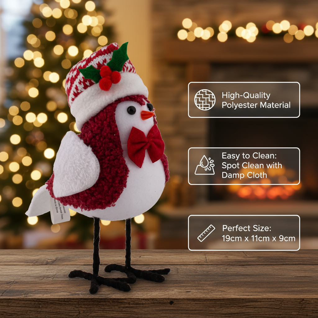 Christmas Decoration Festive Birdie 19 X 11 X 9cm 1pc