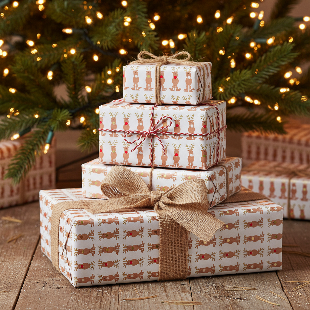 Christmas Gift Wrapping Paper Moose 70cm X 5m 1pc Roll