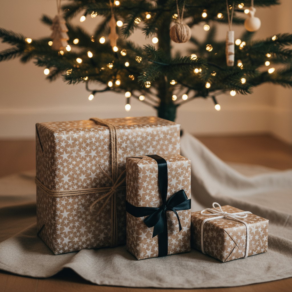 Christmas Gift Wrapping Paper Stars 70cm X 5m 1pc Roll