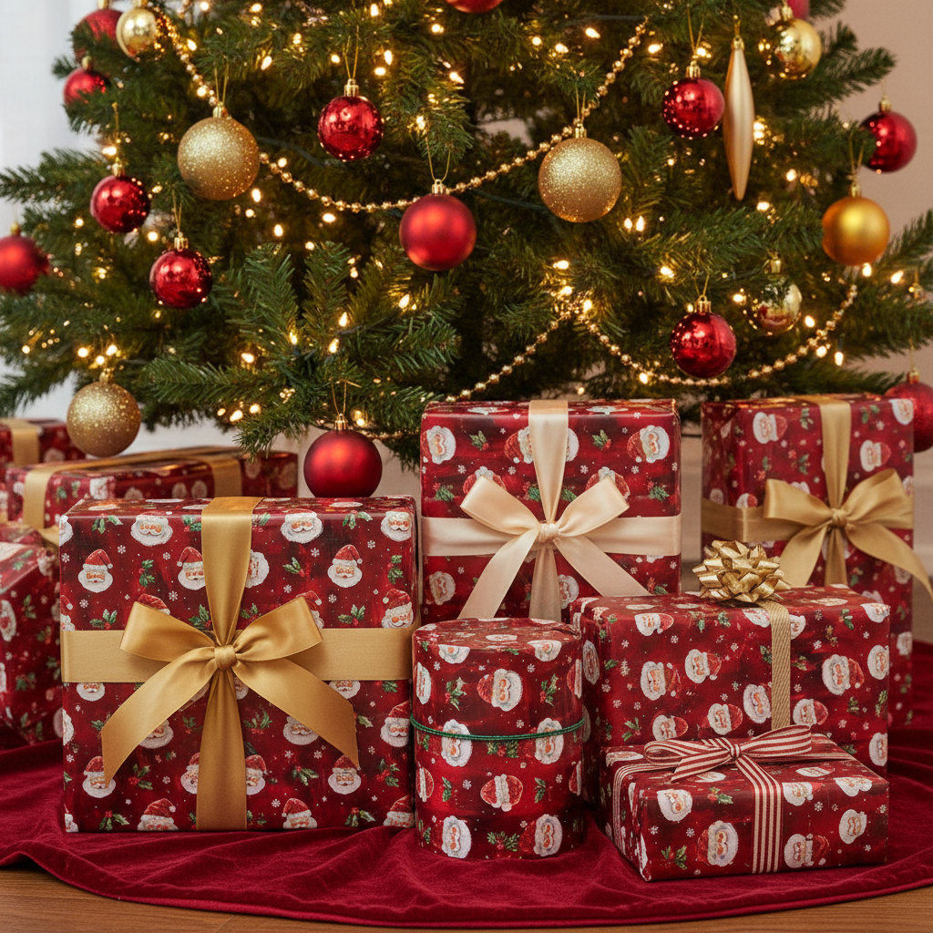 Christmas Gift Wrapping Paper Santa 70cm X 5m 1pc Roll