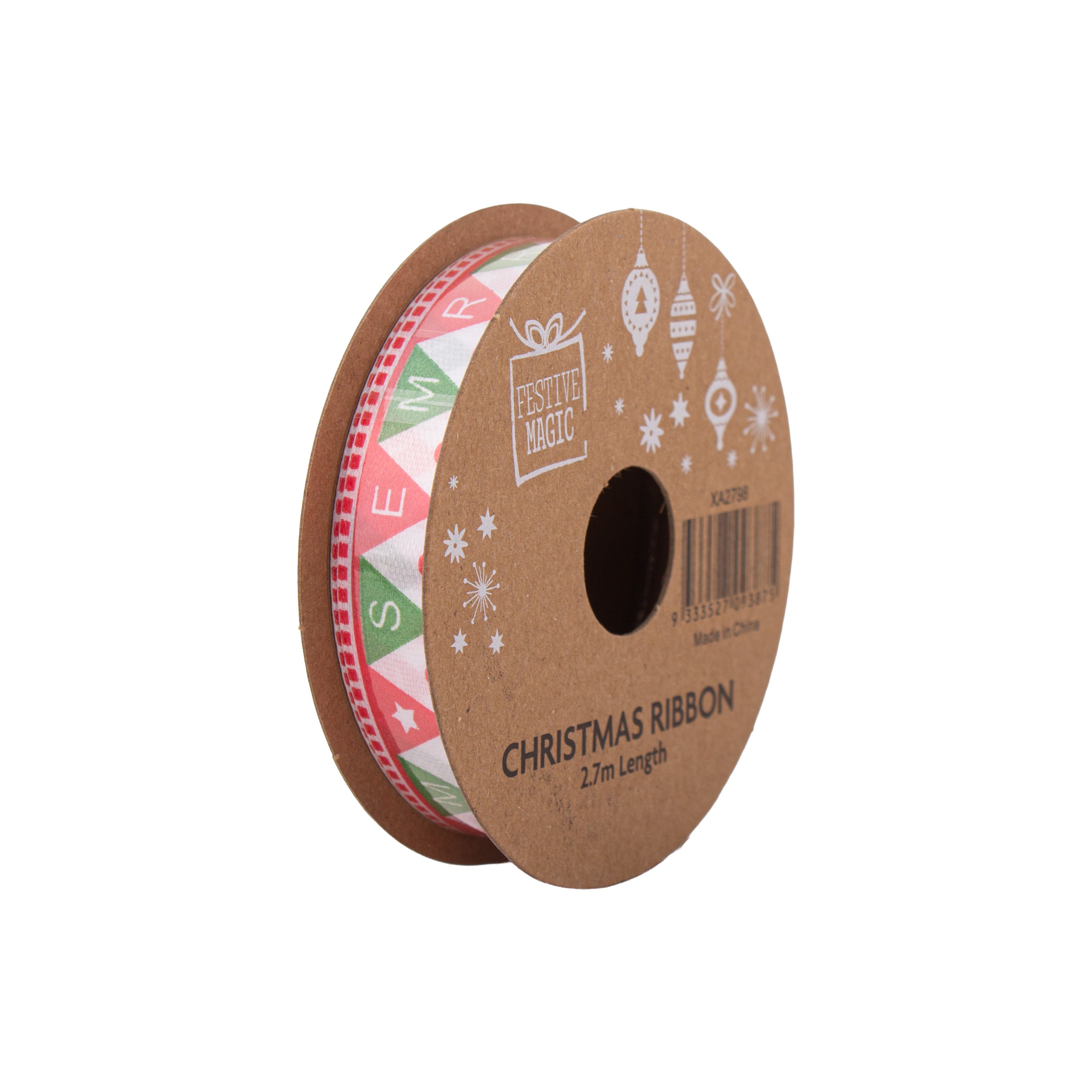 Ribbon Festive Collection Joyful Moments 2.7m 5pcs Roll