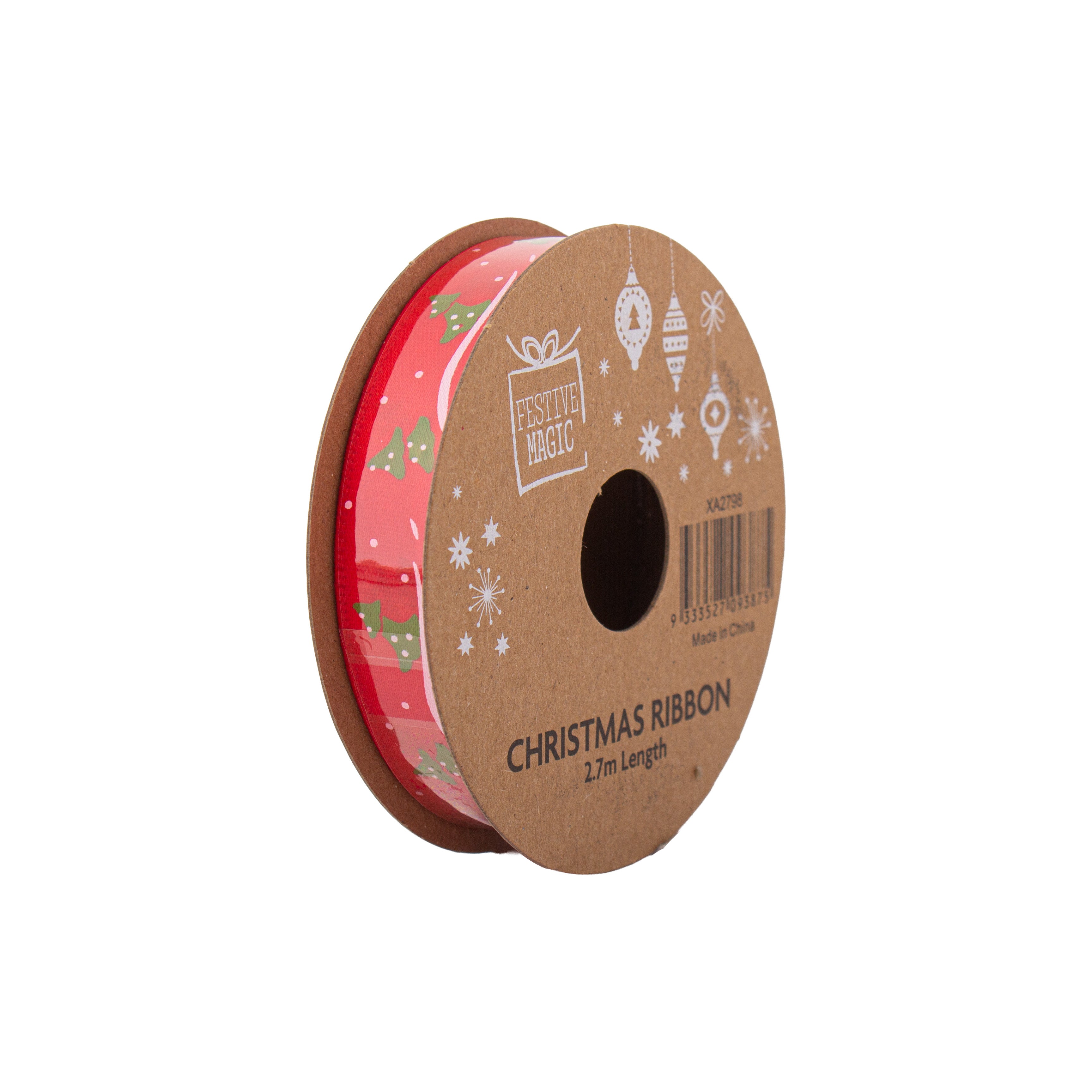 Ribbon Festive Collection Cheerful Mix 2.7m 5pcs Roll