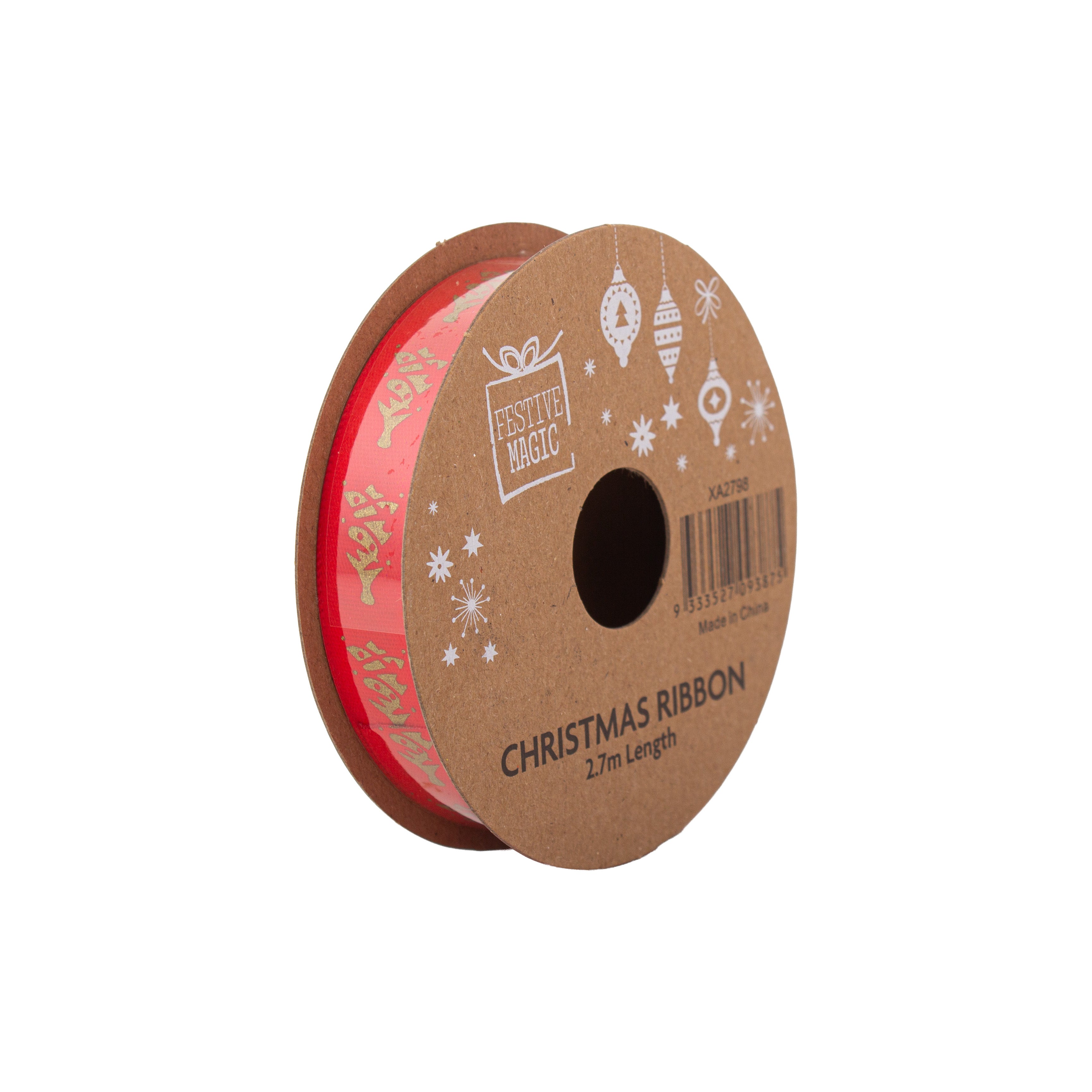 Ribbon Festive Collection Joyful Medley 2.7m 5pcs Roll