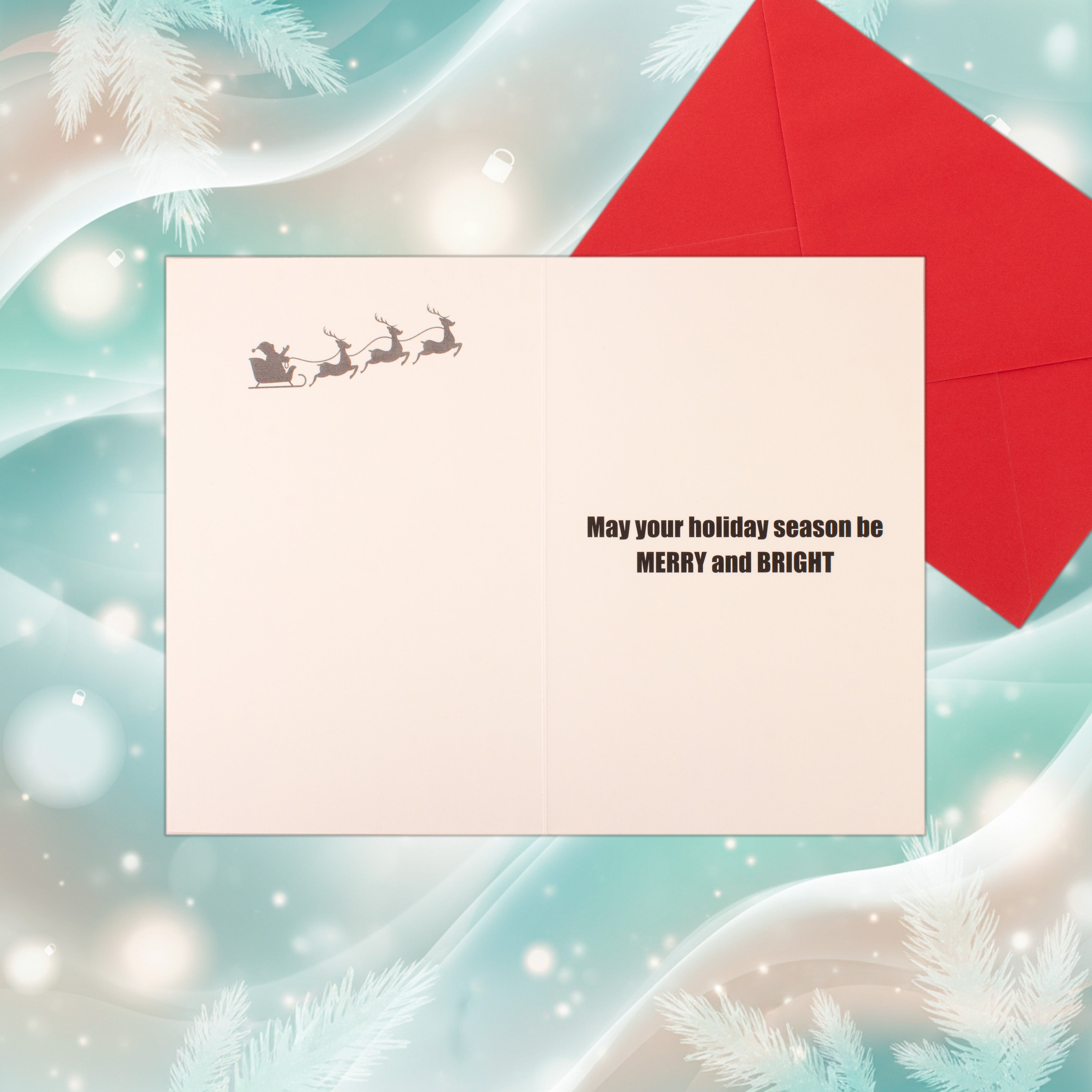 Christmas Greeting Card with Foil Detailing & Envelope Merry Moments 11.8 X 17.8cm 1pc