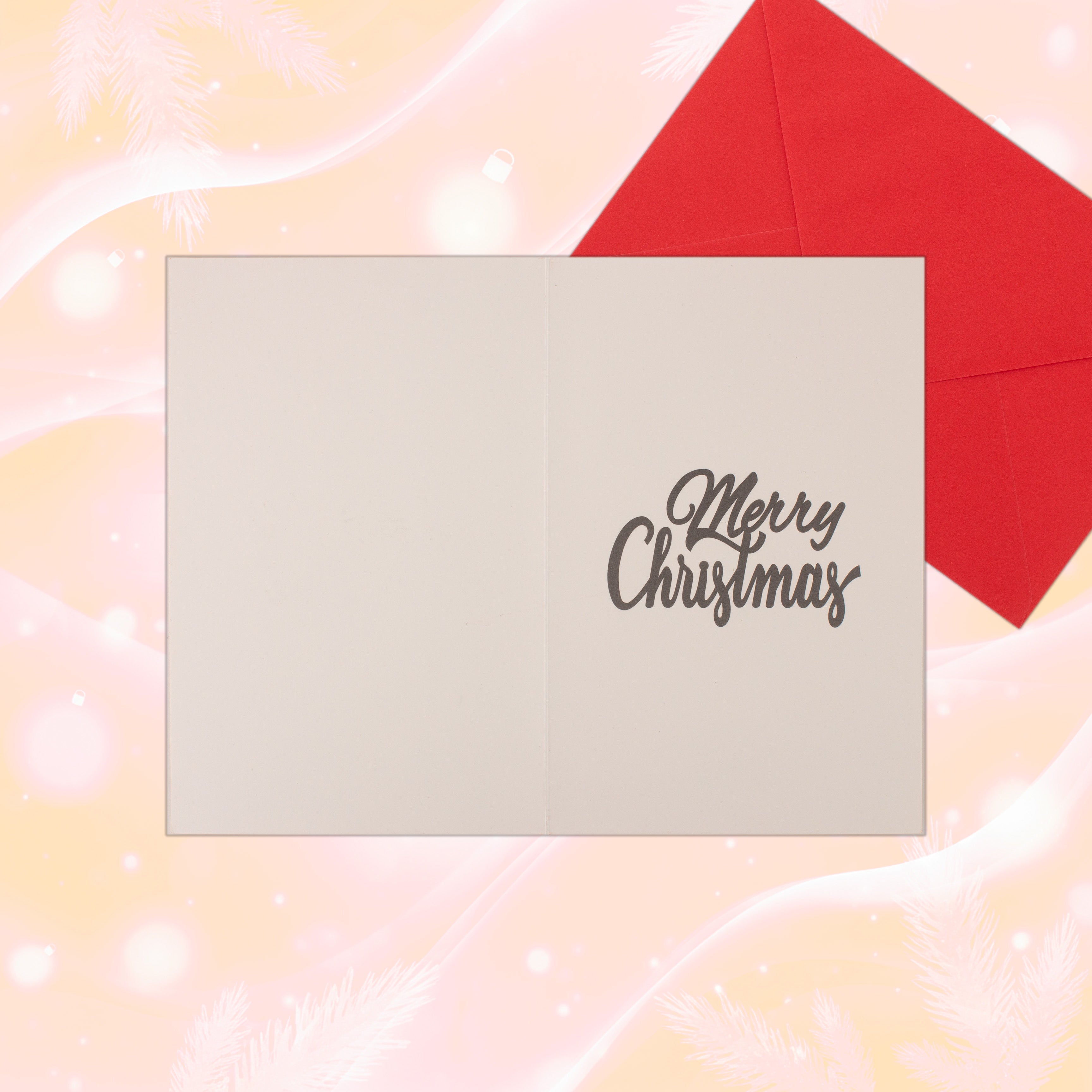 Christmas Greeting Card with Foil Detailing & Envelope Festive Stars 11.8 X 17.8cm 1pc