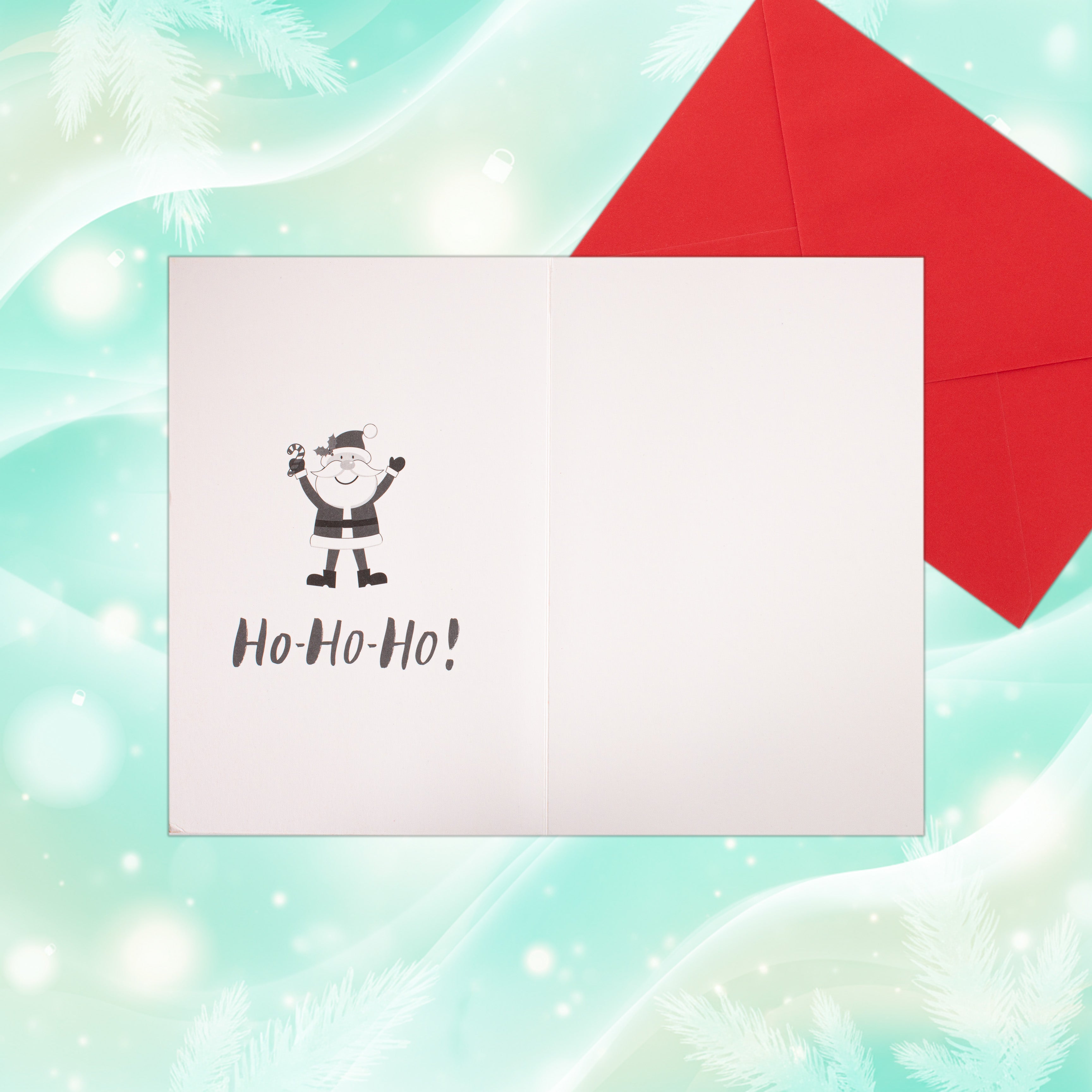 Christmas Greeting Card with Foil Detailing & Envelope Ho Christmas 11.8 X 17.8cm 1pc