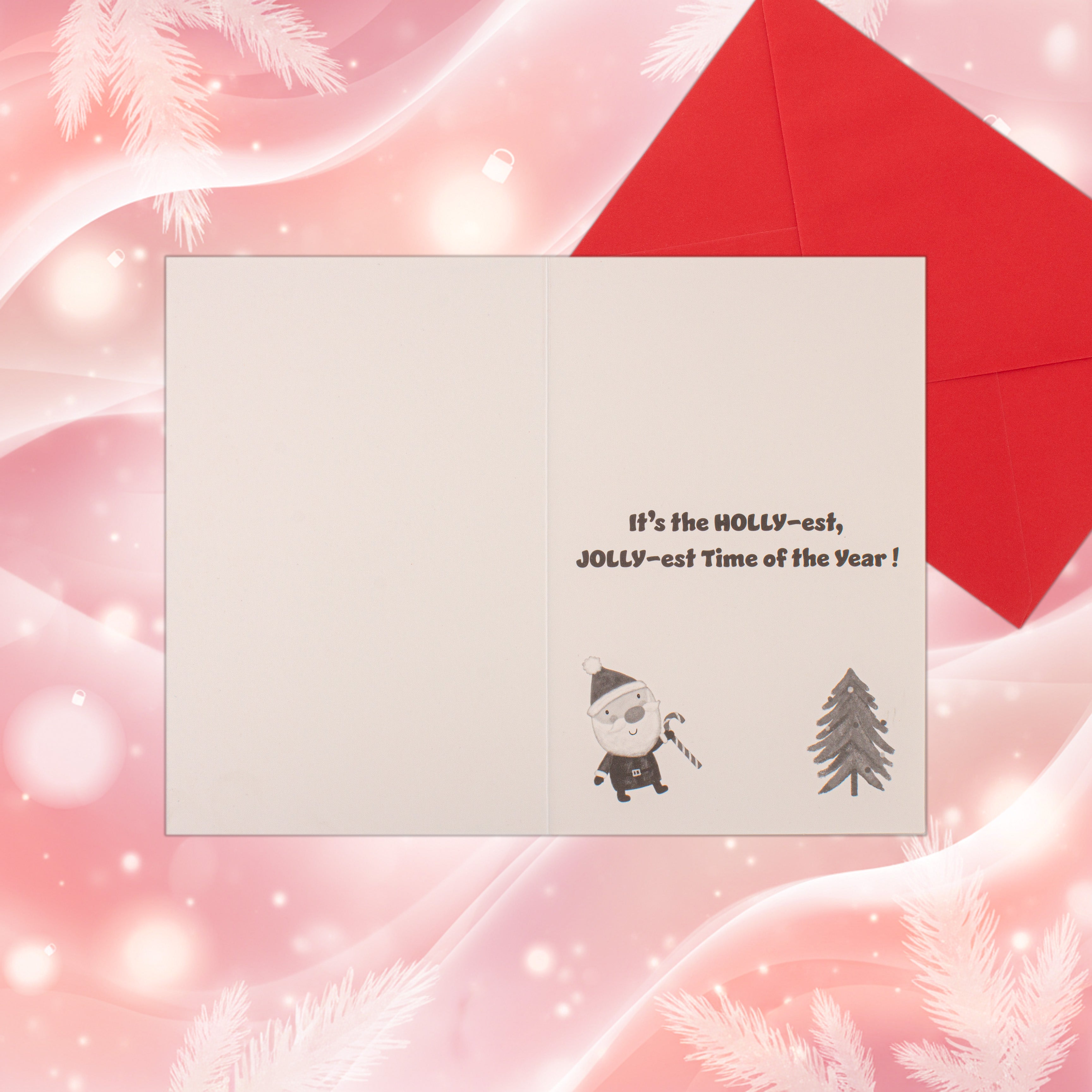 Christmas Greeting Card with Foil Detailing & Envelope Christmas Cheer 11.8 X 17.8cm 1pc