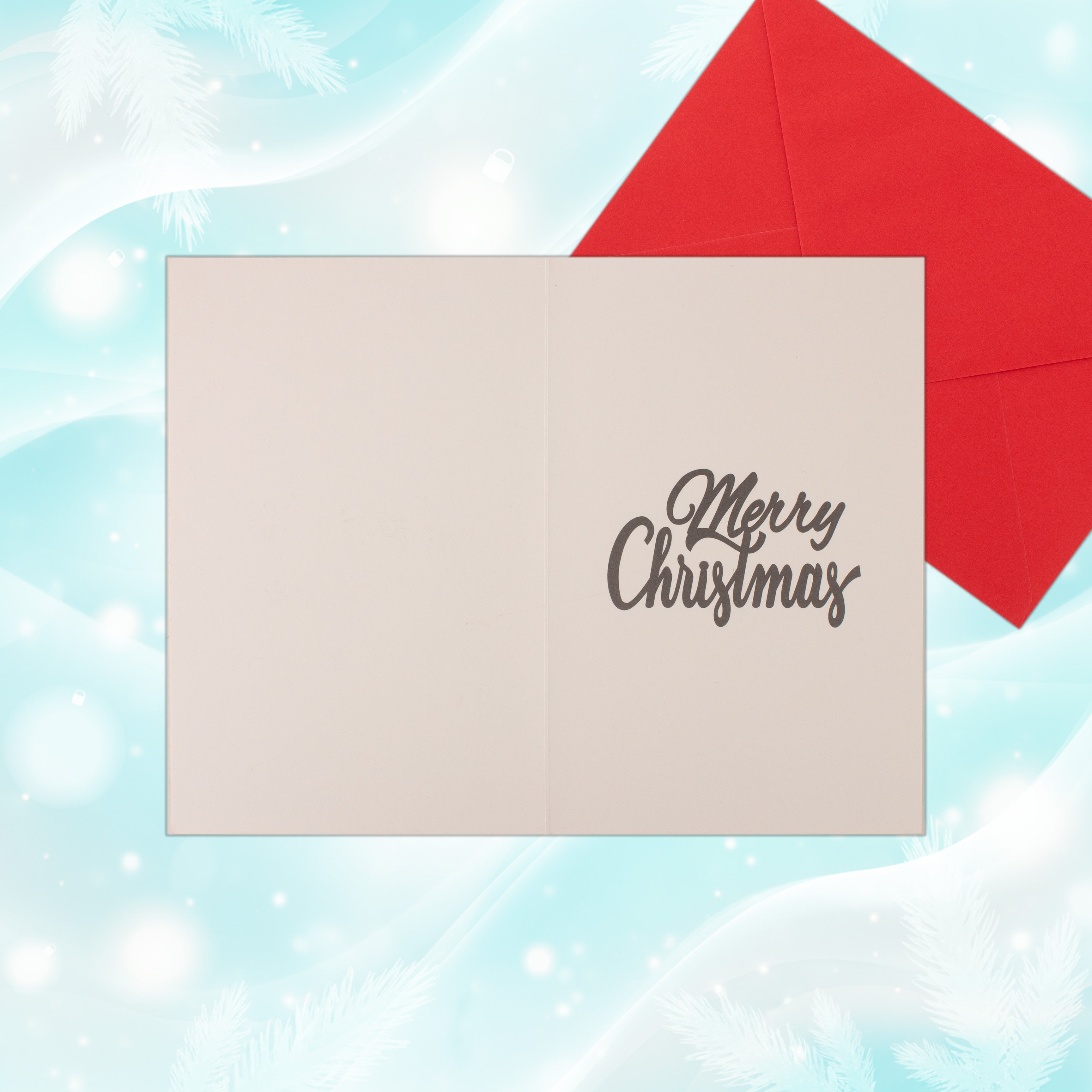 Christmas Glitter Greeting Card & Envelope Ho Santa 11.8 X 17.8cm 1pc