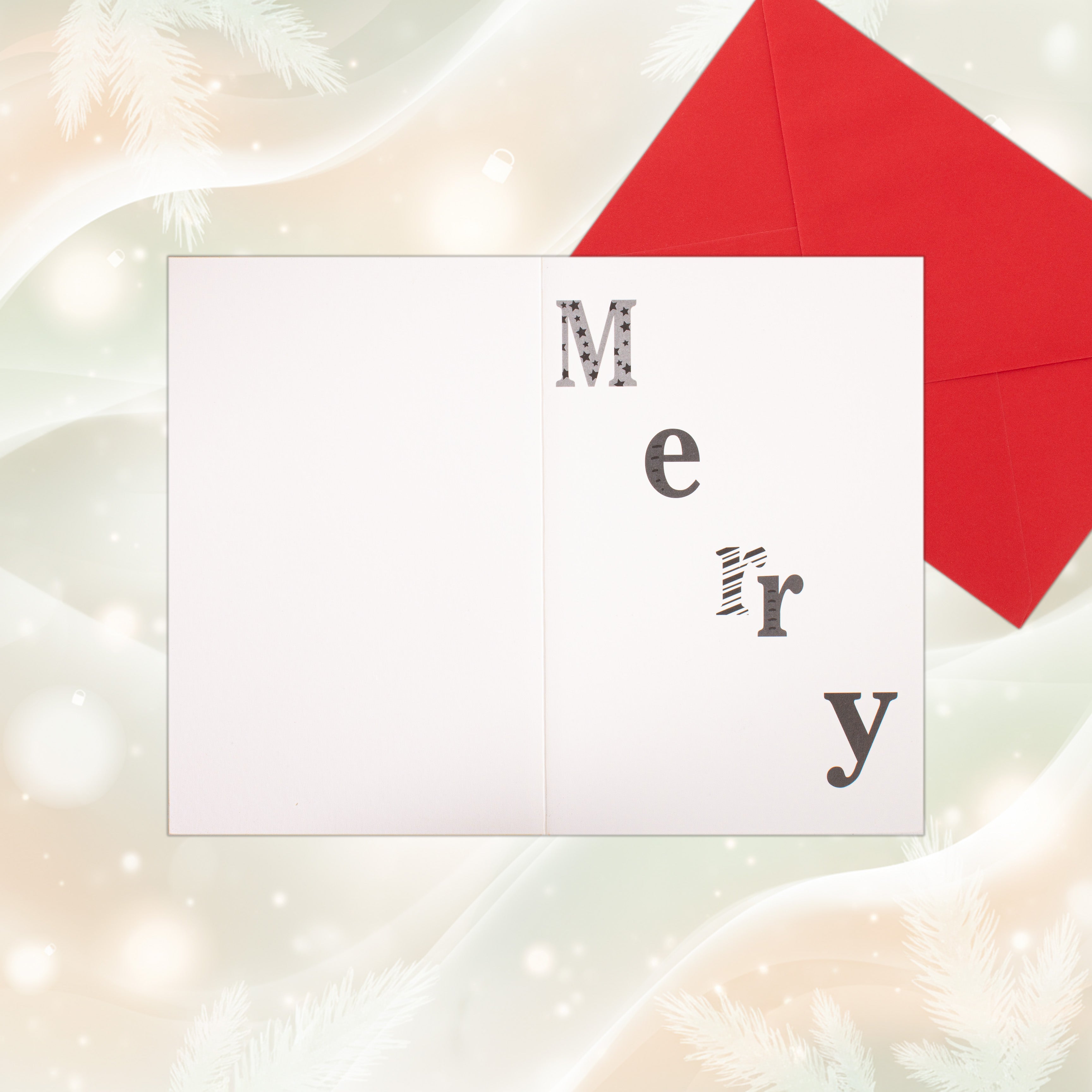 Christmas Greeting Card with Foil Detailing & Envelope Christmas Greetings 11.8 X 17.8cm 1pc