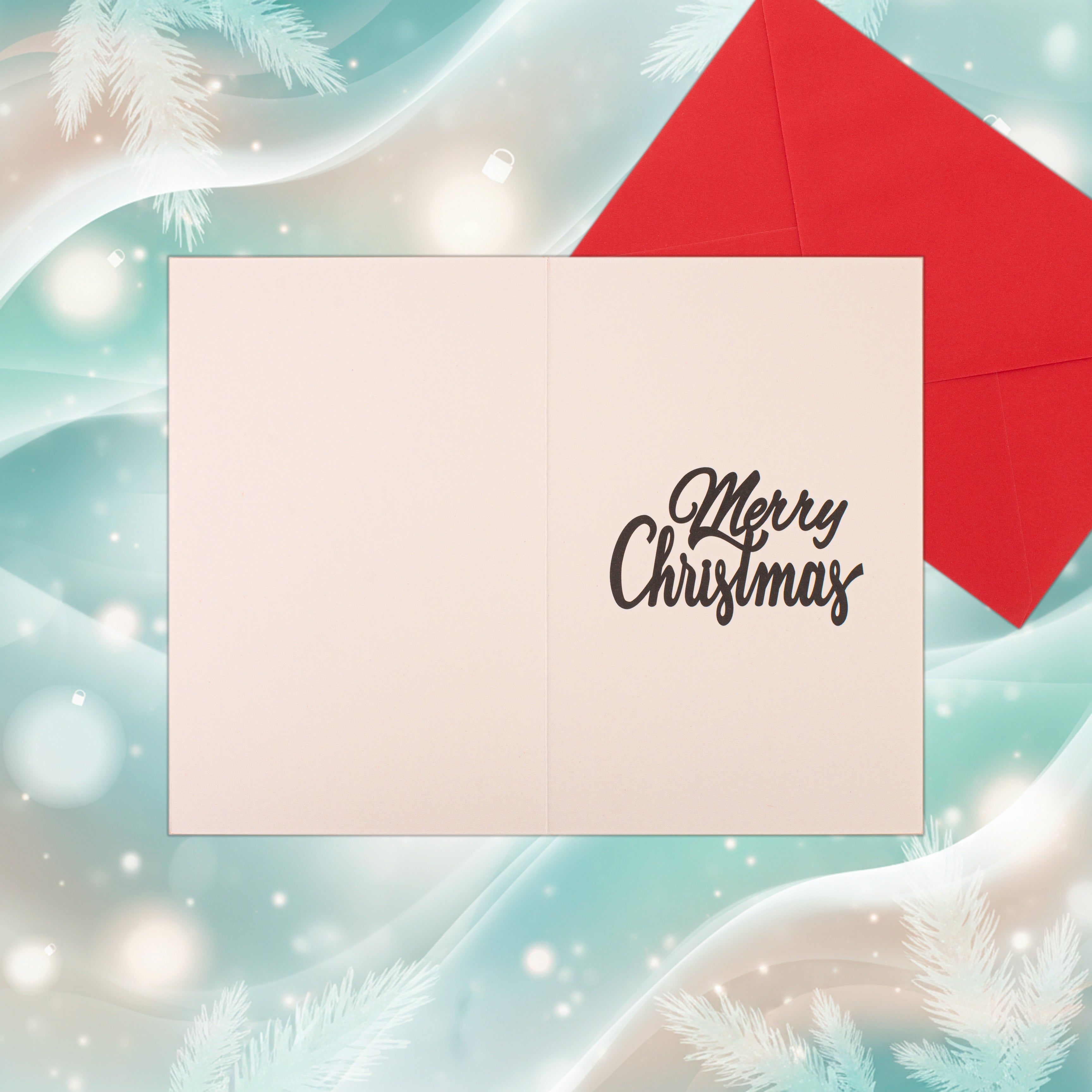 Christmas Glitter Greeting Card & Envelope Joyful Wishes 11.8 X 17.8cm 1pc
