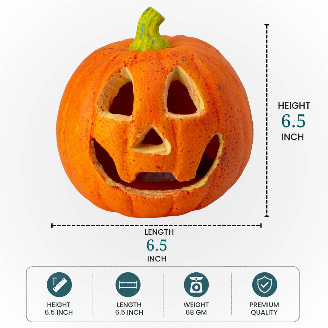 Halloween Pumpkin with Red LED Light 1pc