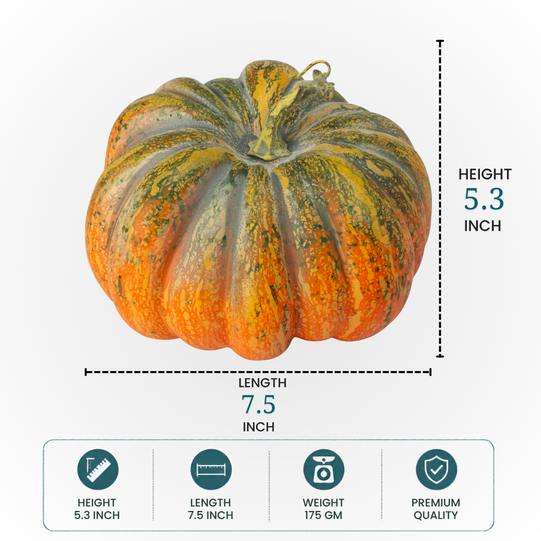 Artificial Pumpkin 7.75 X 7.75 X 5.3inch 1pc UB