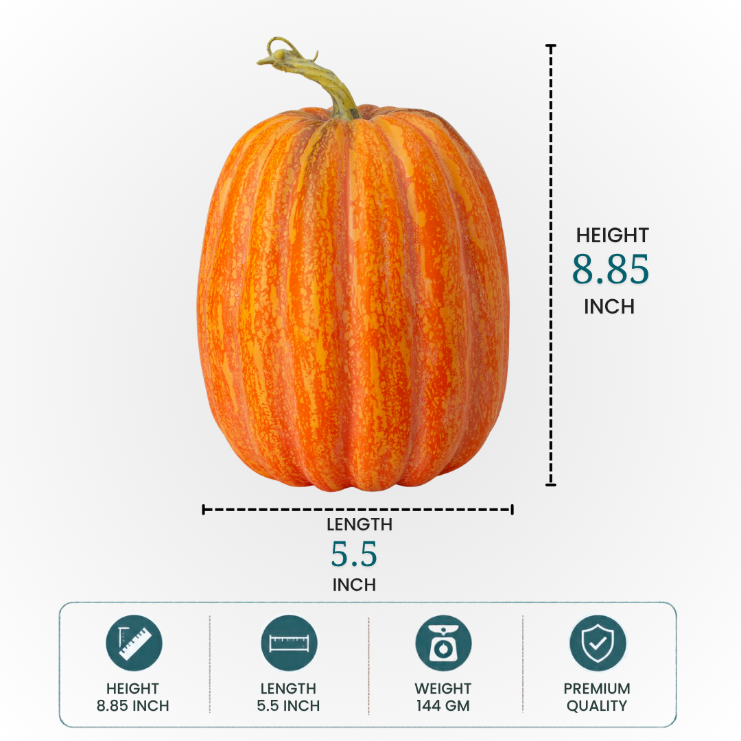 Artificial Pumpkin 5.5 X 5.5 X 8.85inch 1pc UB