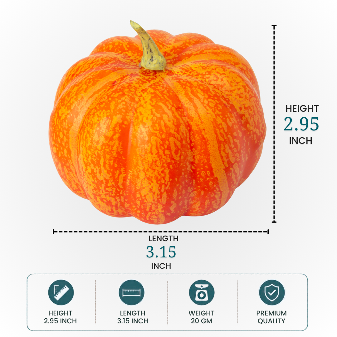 Artificial Pumpkin 3.15 X 3.15 X 2.95inch 1pc UB