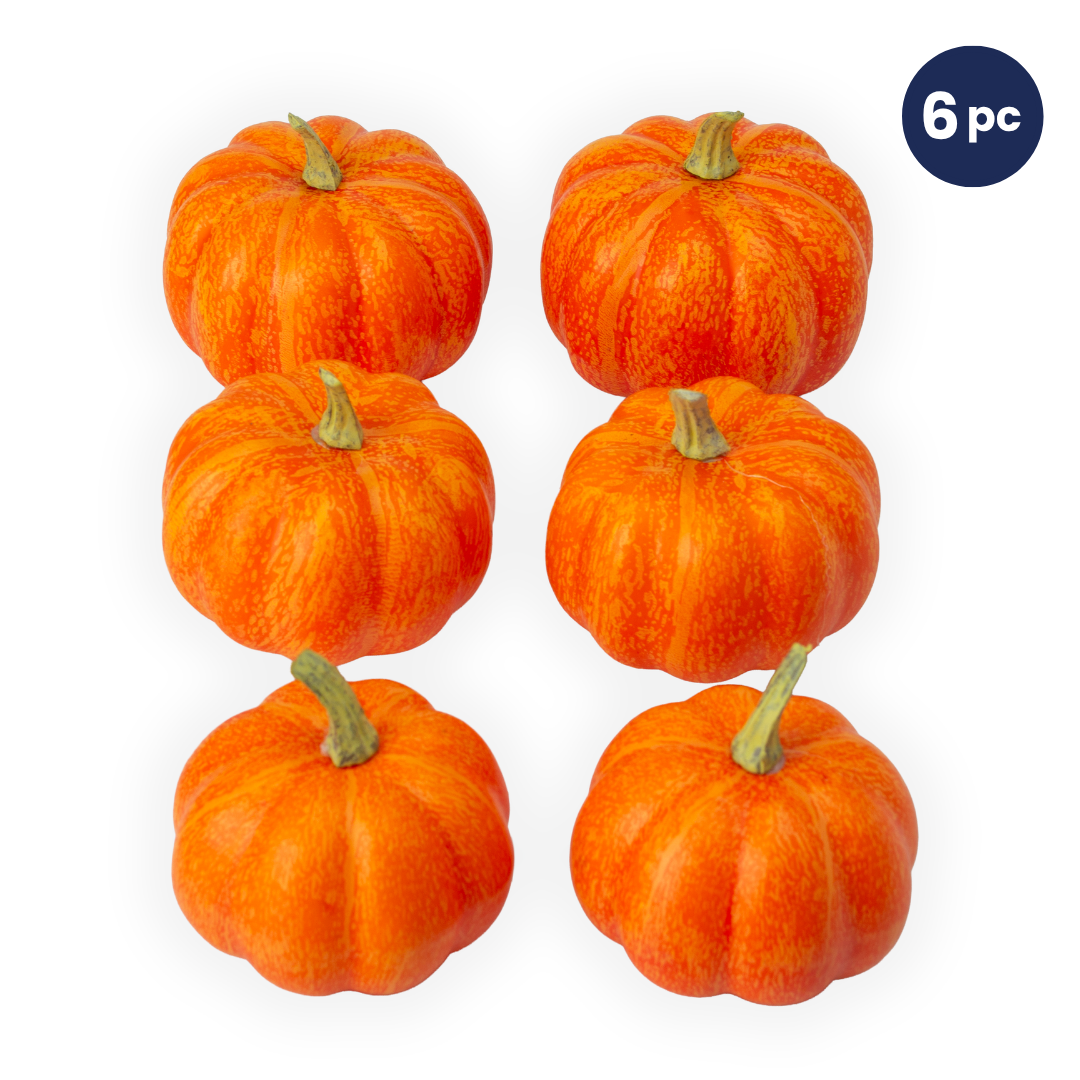 Artificial Pumpkin 6 X 6 X 4inch 4pc UB