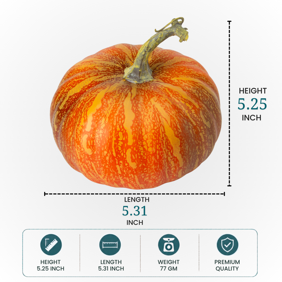 Artificial Pumpkin 5.31 X 5.3 X 14.92inch 1pc UB