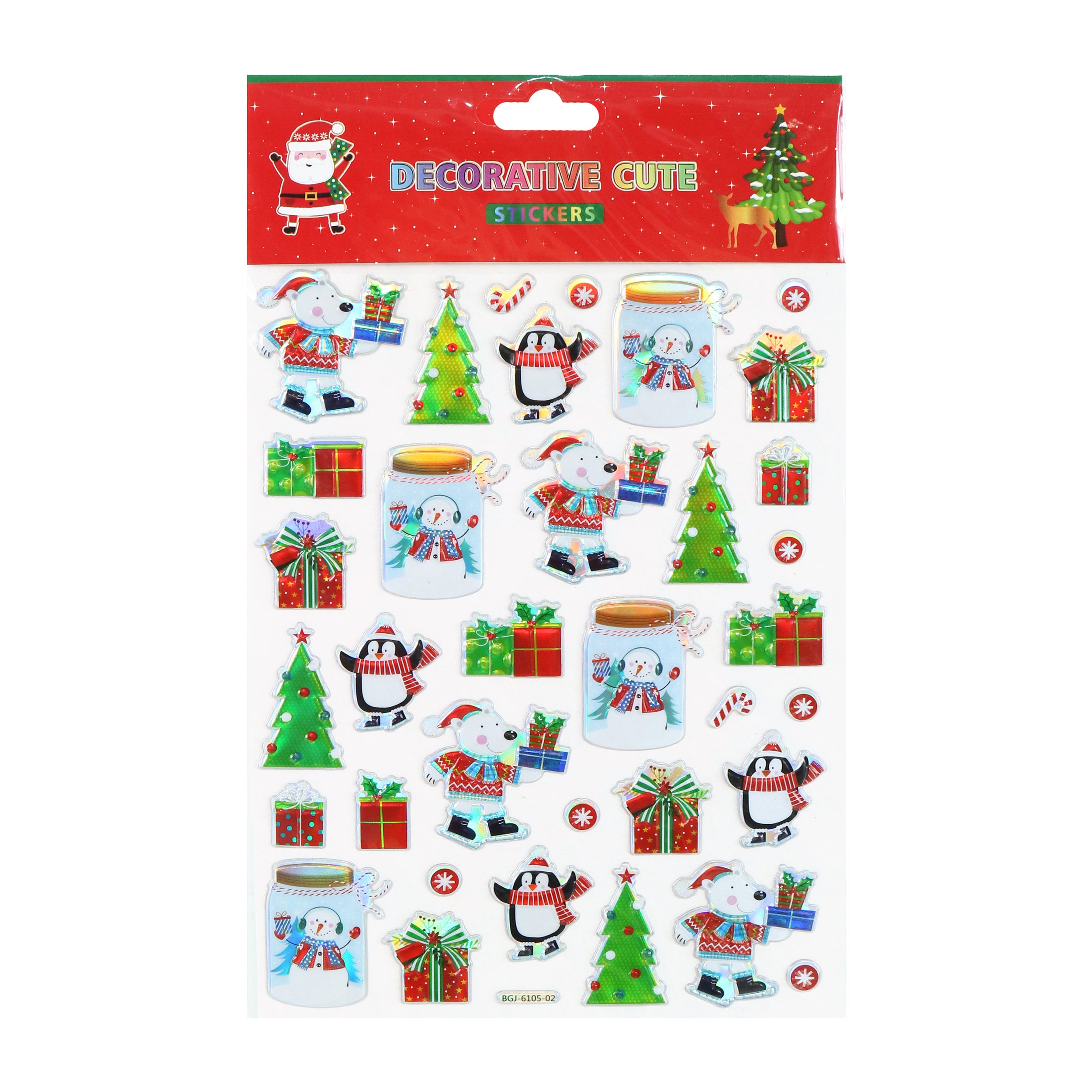 Christmas Stickers Assorted Designs 15 X 18cm PBCI