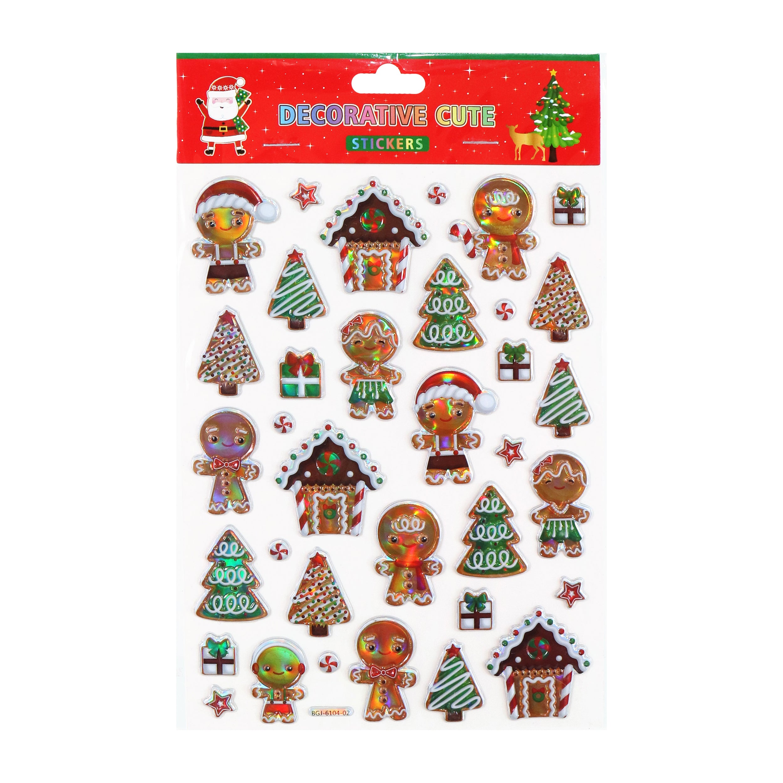 Christmas Stickers Assorted Designs 15 X 18cm PBCI