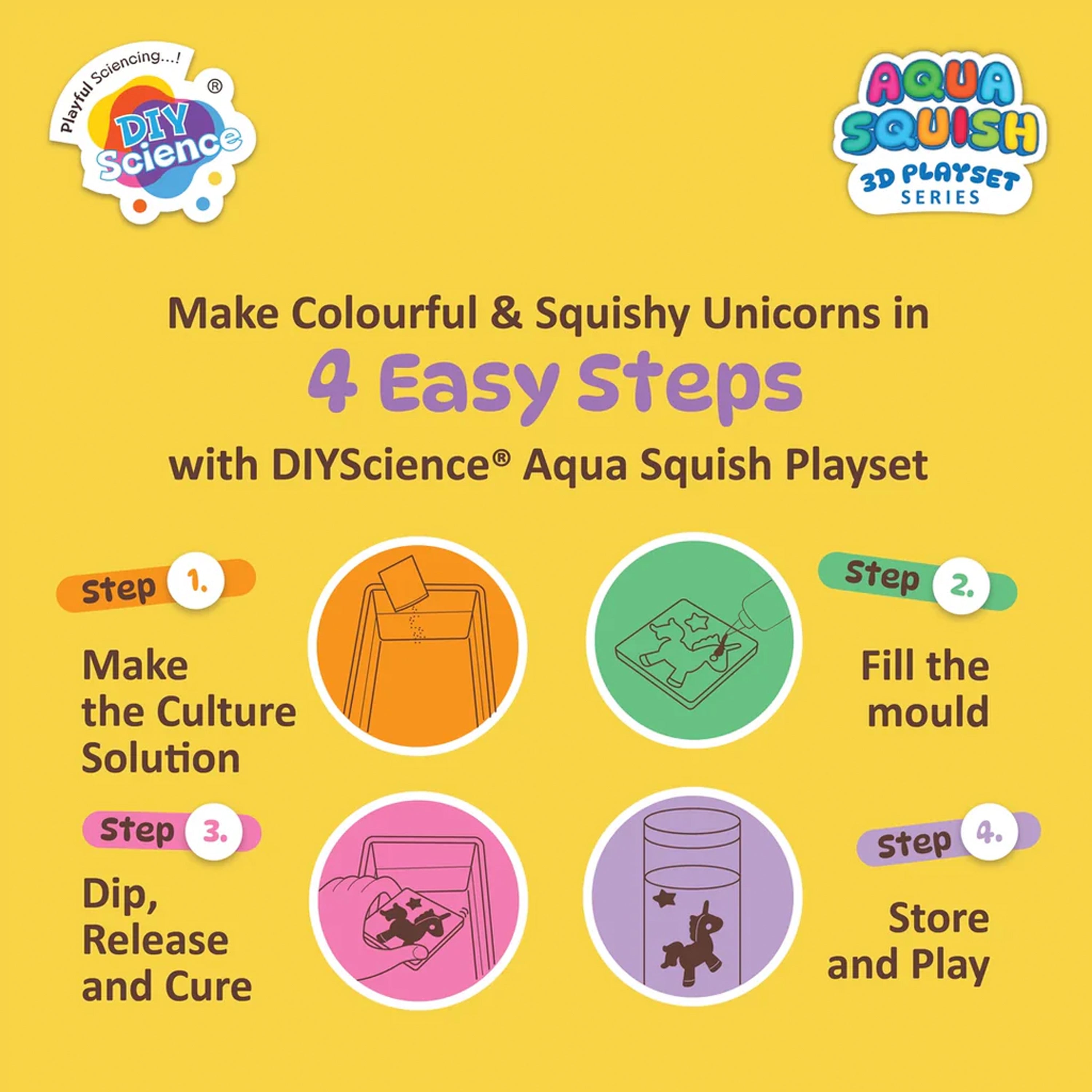 DIY Aqua Squish Make 3D Squishy Unicorns with Moulds and Slime Unicorn Paradise Box