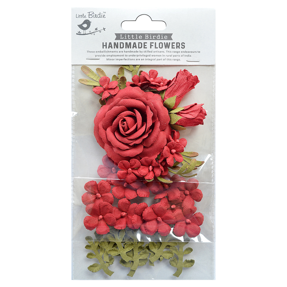 Handmade flowers Rooney Poppies And Roses 23Pc