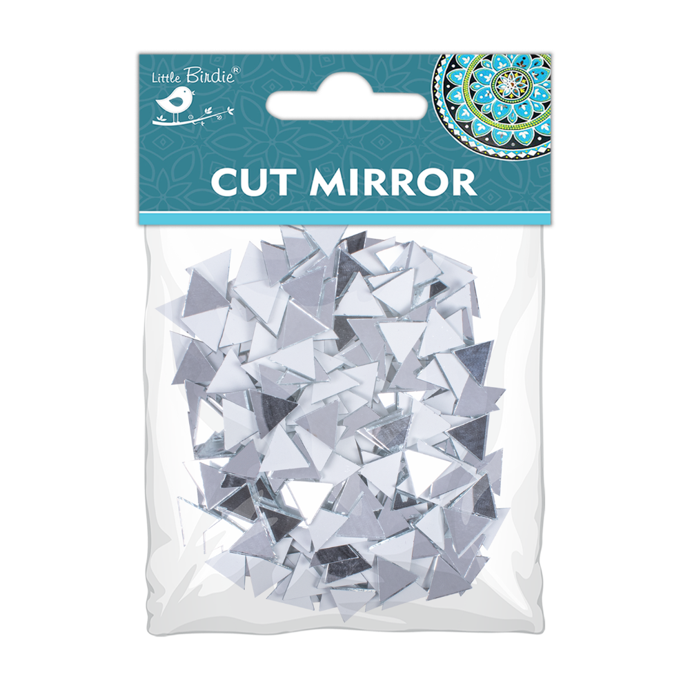 Cut Mirror Triangular 12Mm 50Gms Approx 222pc