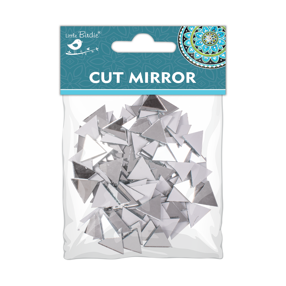 Cut Mirror Triangular 14Mm 50Gms Approx 117pc