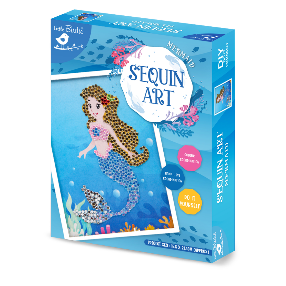 DIY Sequin Art Kit Dazzling Mermaid 1 Box