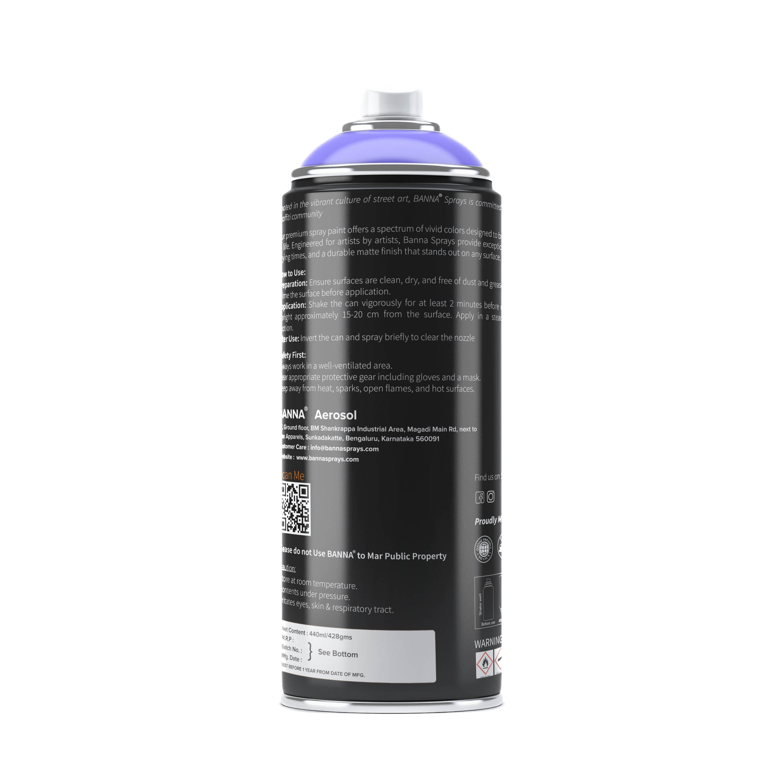 Graffiti Spray Paint Viola Dark 400ml Bottle