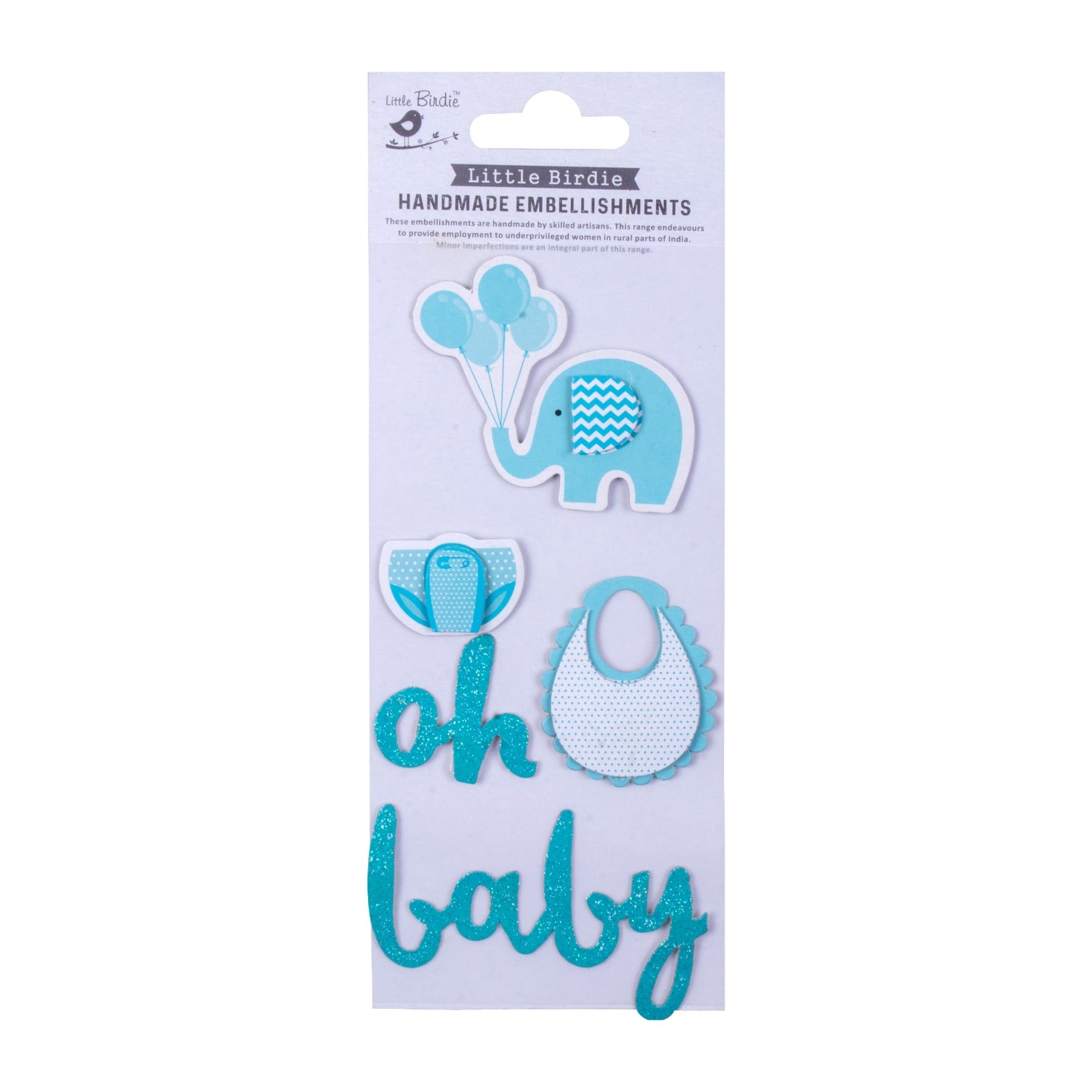 Handmade Self Adhesive Stickers oh Baby 1pack – Itsy Bitsy