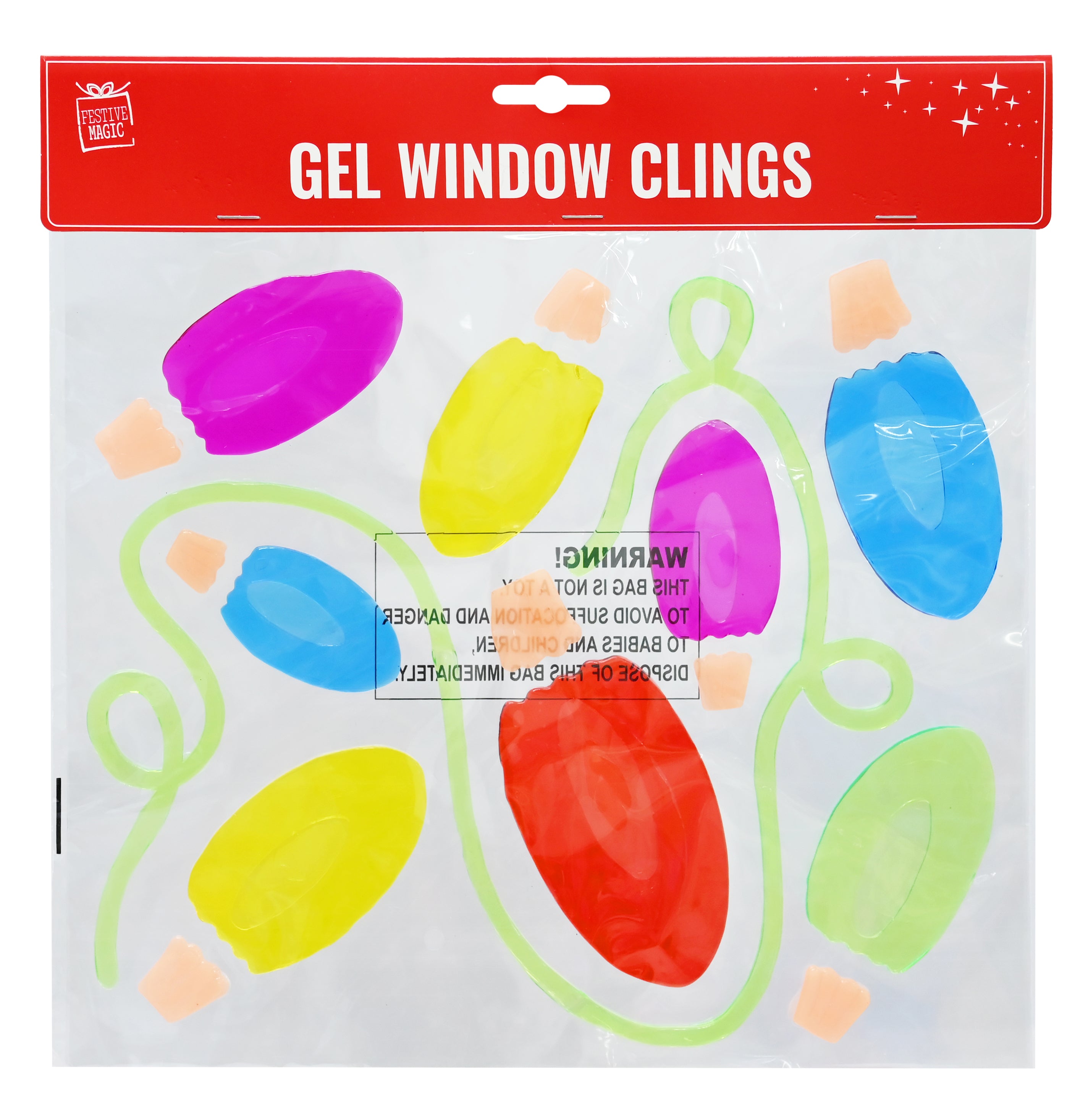 Window Cling On Gel Sticker Assorted 1pack