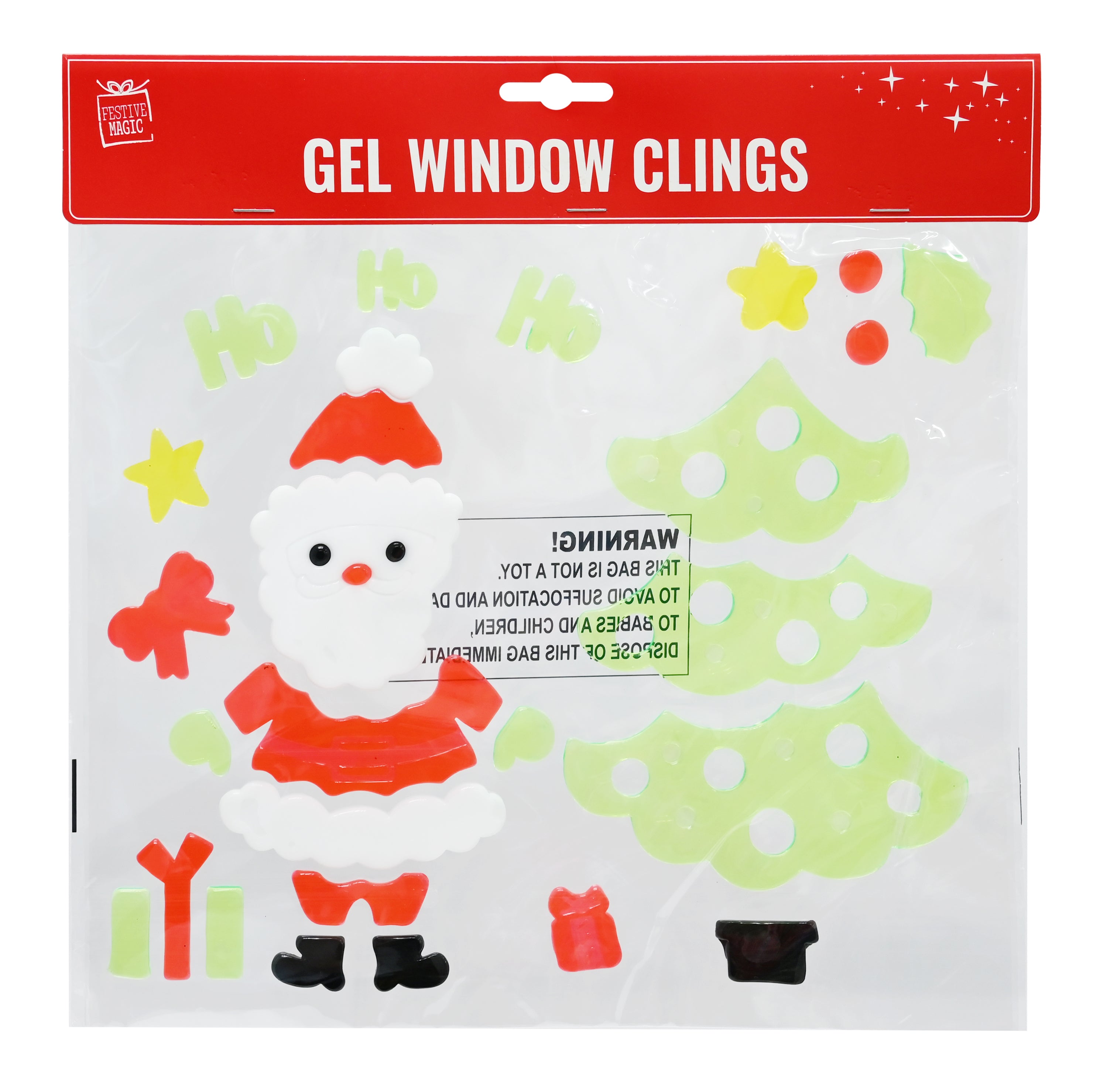 Window Cling On Gel Sticker Assorted 1pack