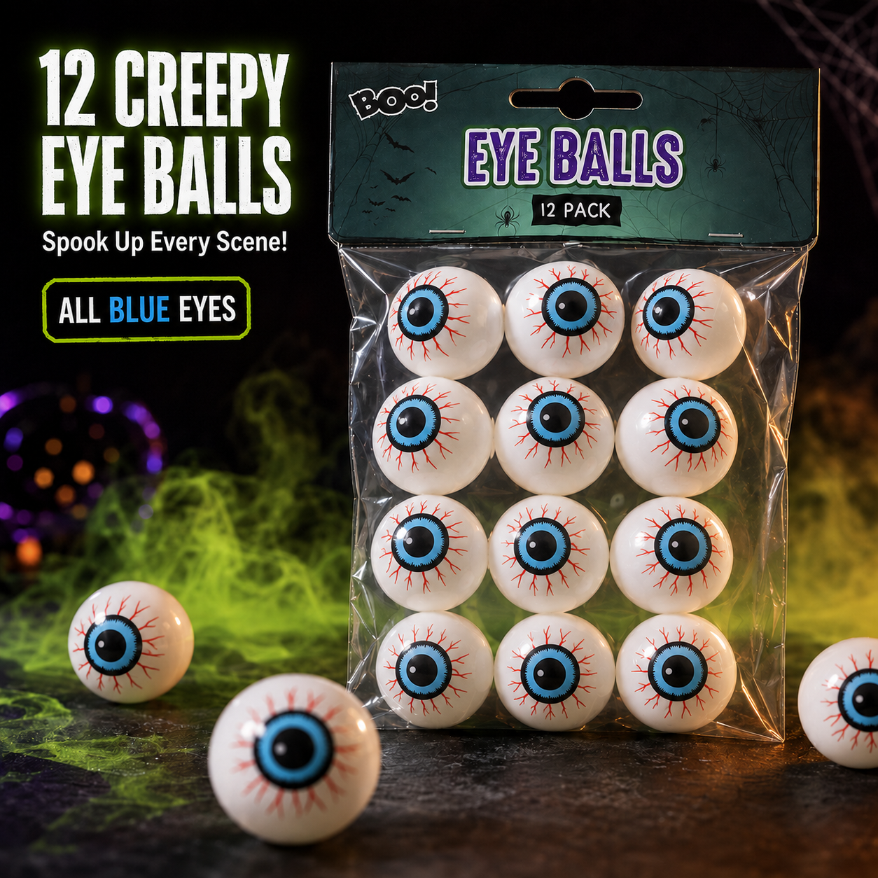 Eye Balls 12pk Assorted