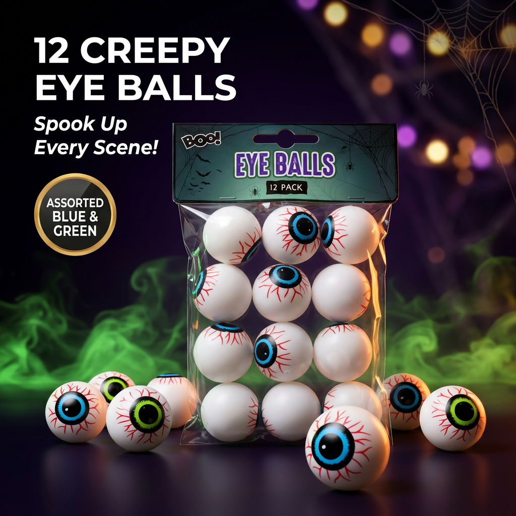 Eye Balls 12pk Assorted