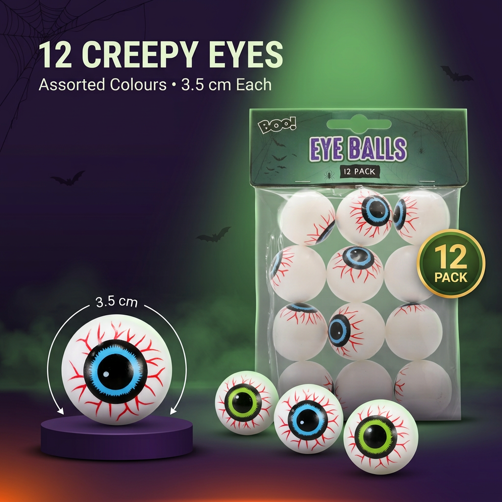 Eye Balls 12pk Assorted