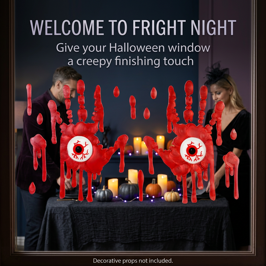Bloody Gel Window Clings Assorted