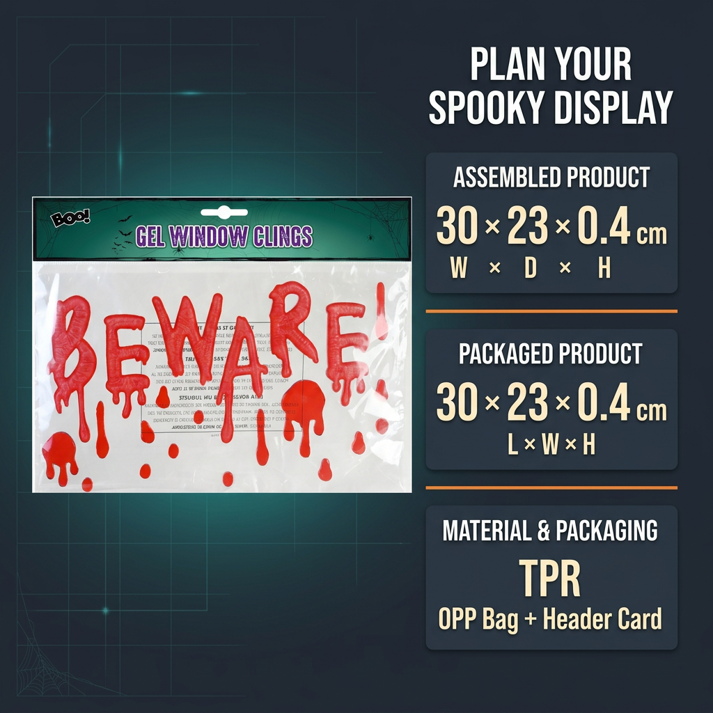 Bloody Gel Window Clings Assorted
