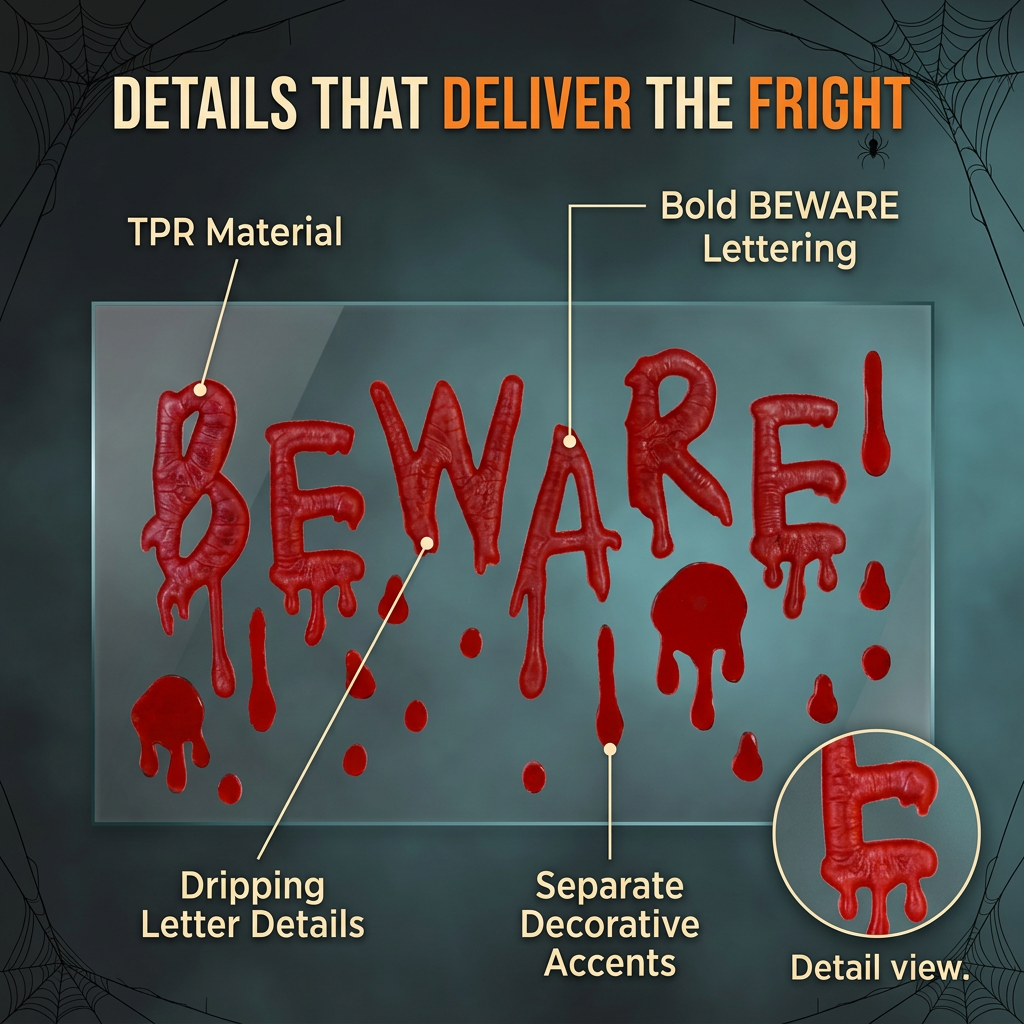 Bloody Gel Window Clings Assorted