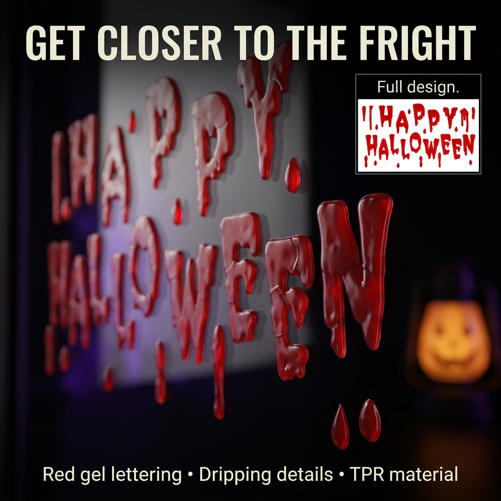 Bloody Gel Window Clings Assorted