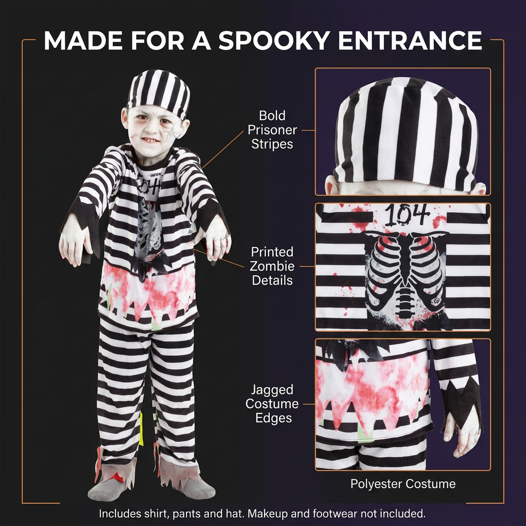 Costume Zombie Prisoner Kids