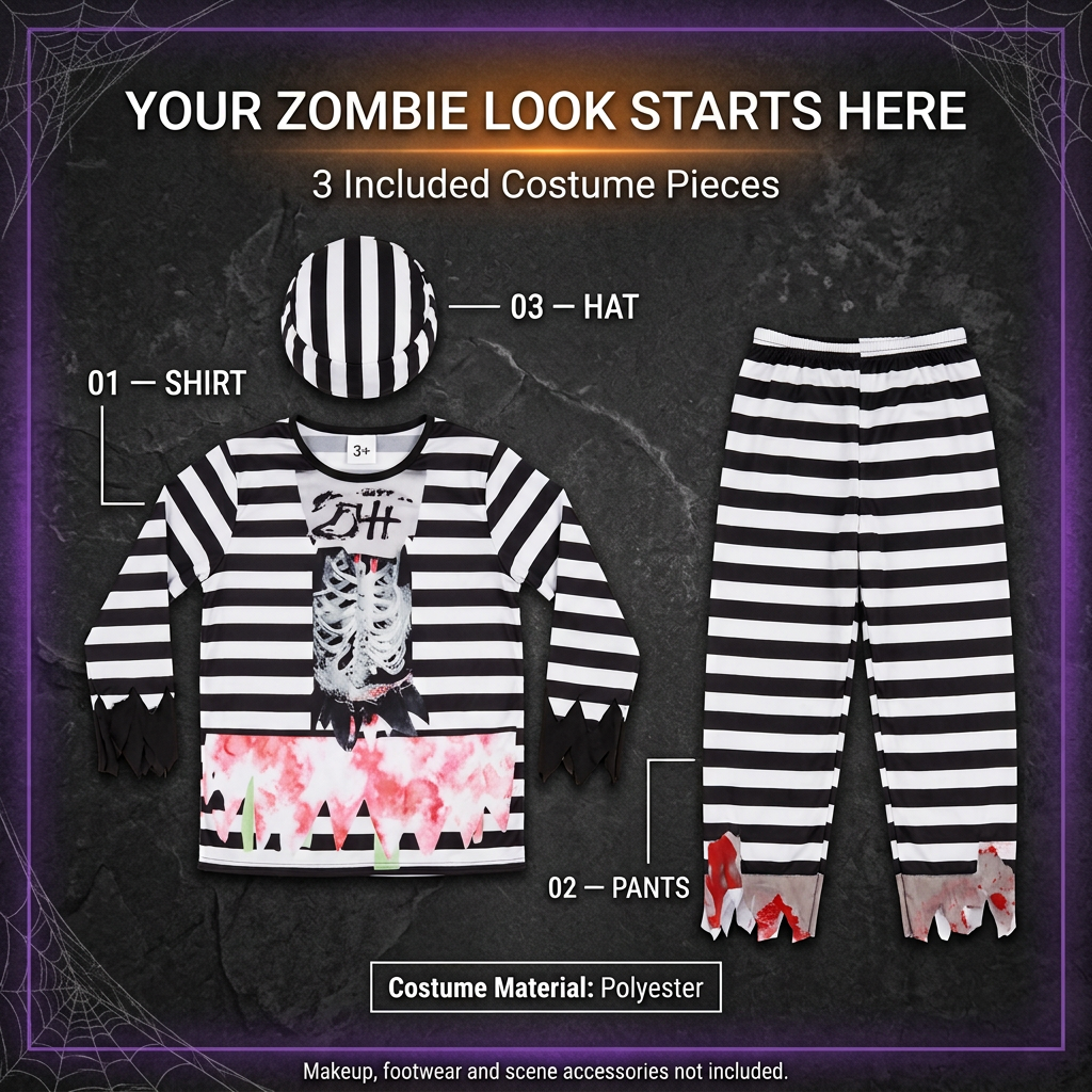 Costume Zombie Prisoner Kids