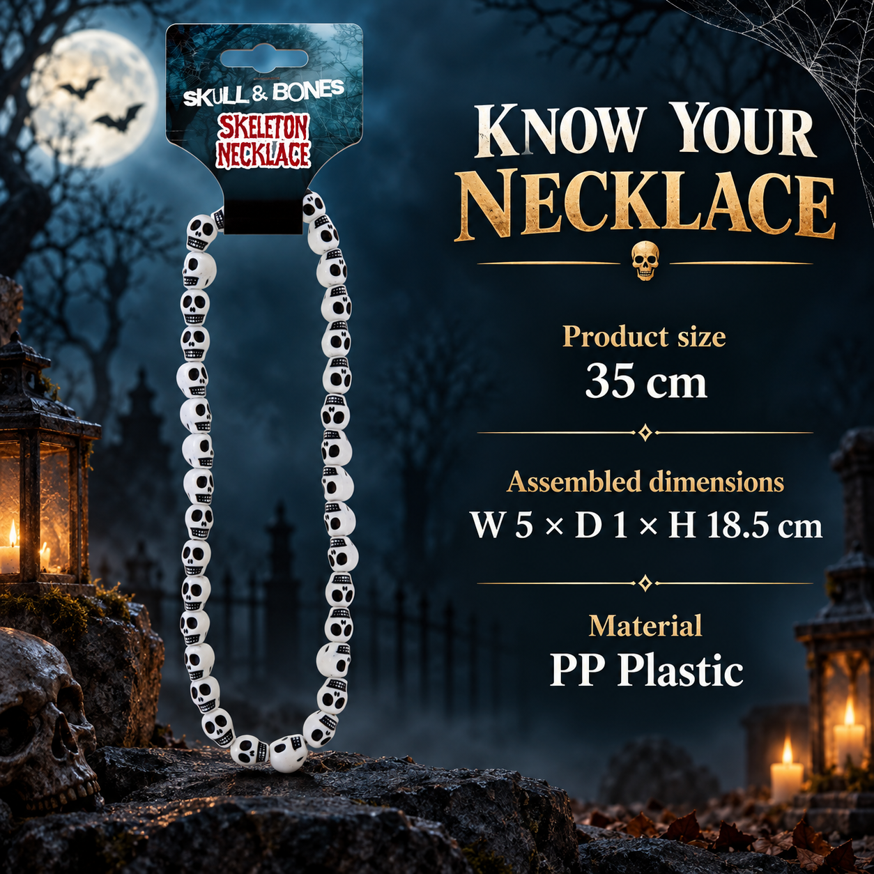 Skeleton Necklace 35cm