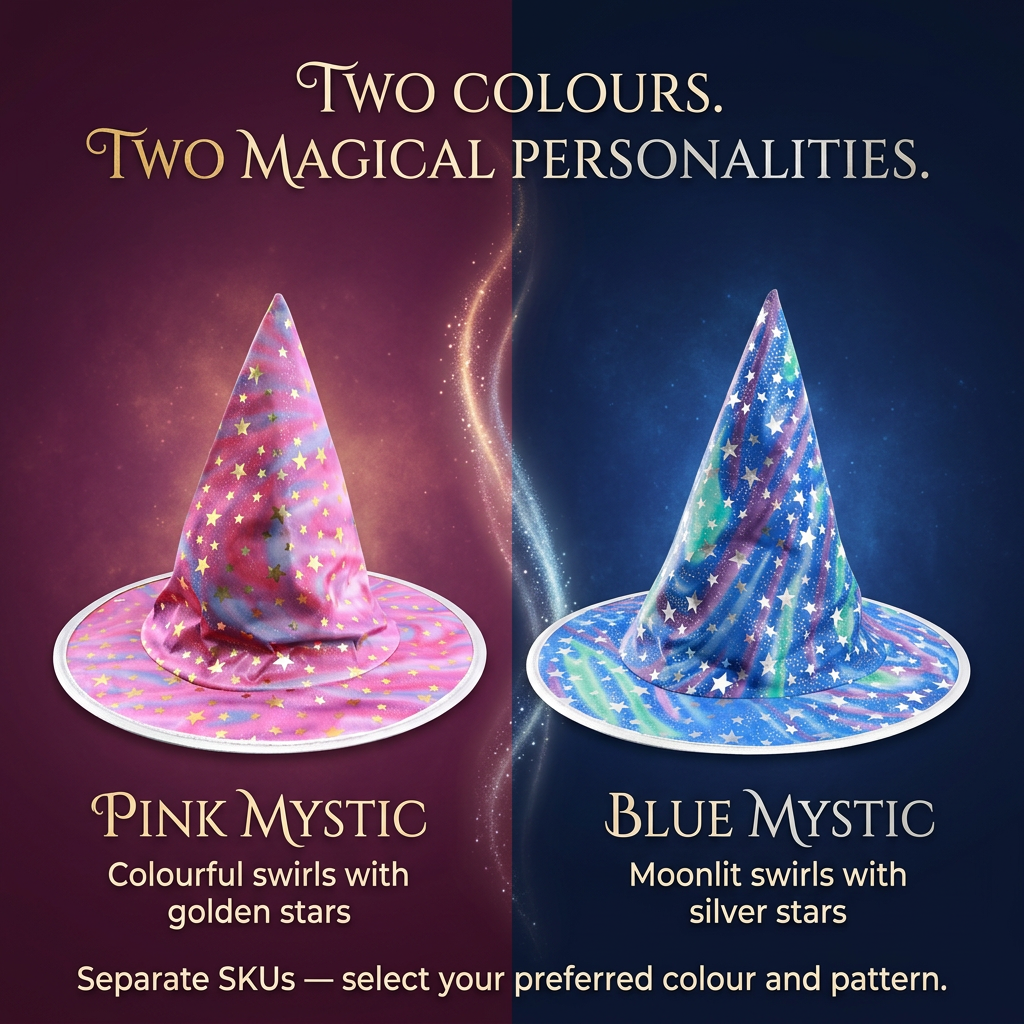 Mystic Star Witch Hat Kids Pink 1pc