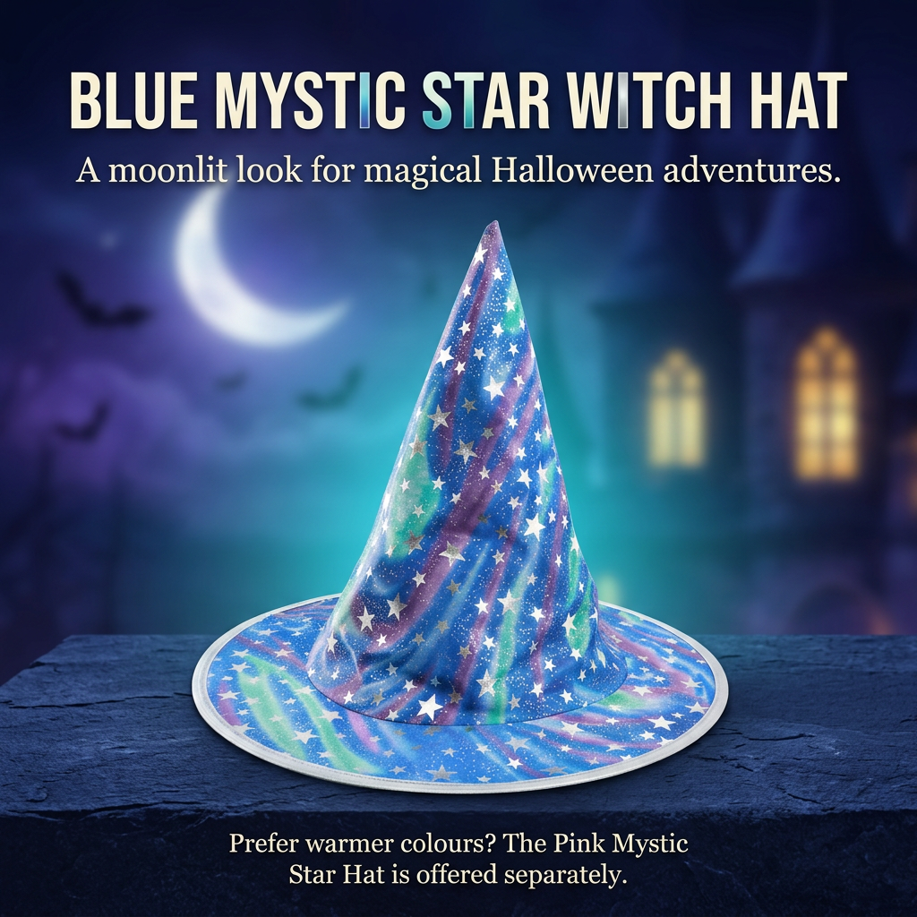 Mystic Star Witch Hat Kids Blue