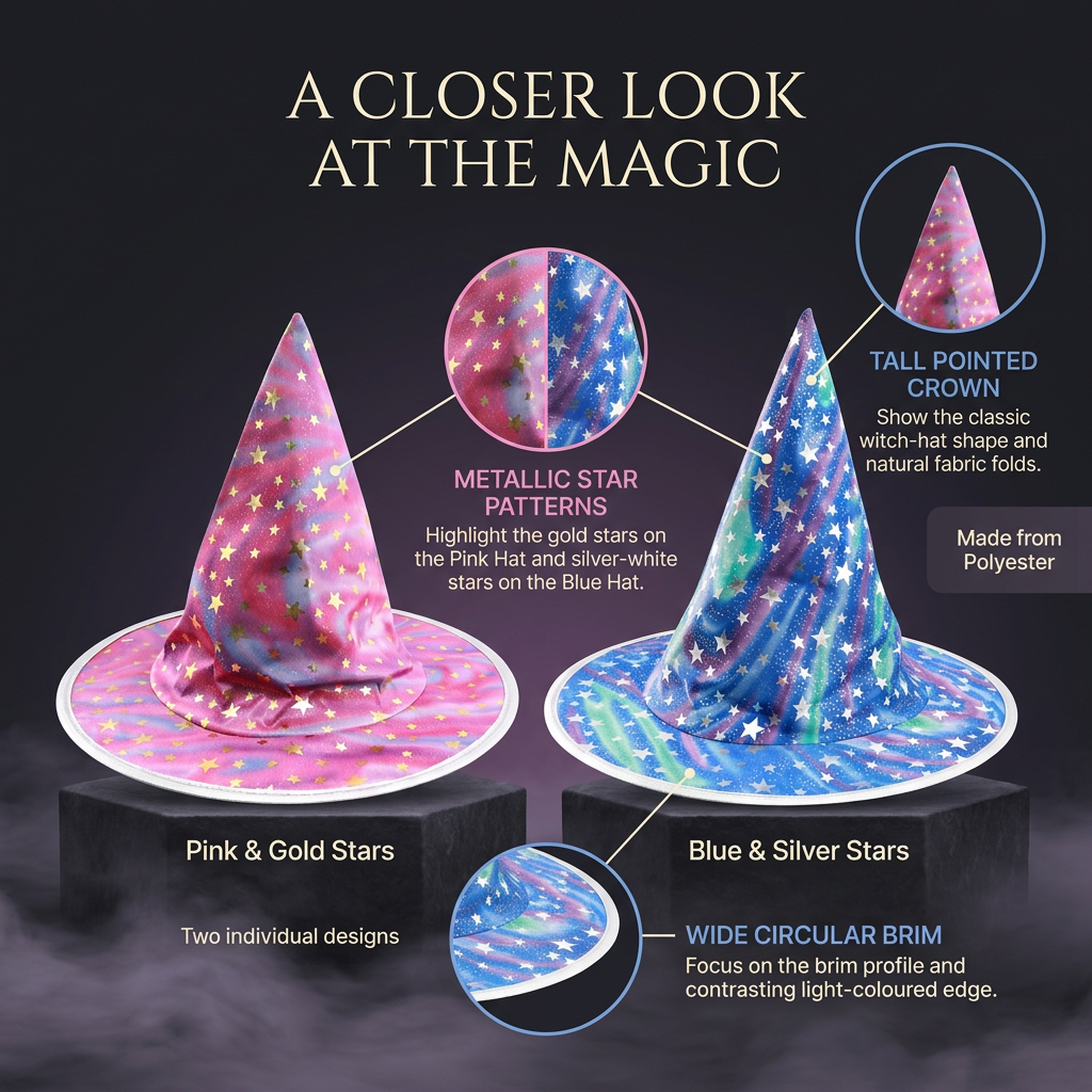 Mystic Star Witch Hat Kids Blue