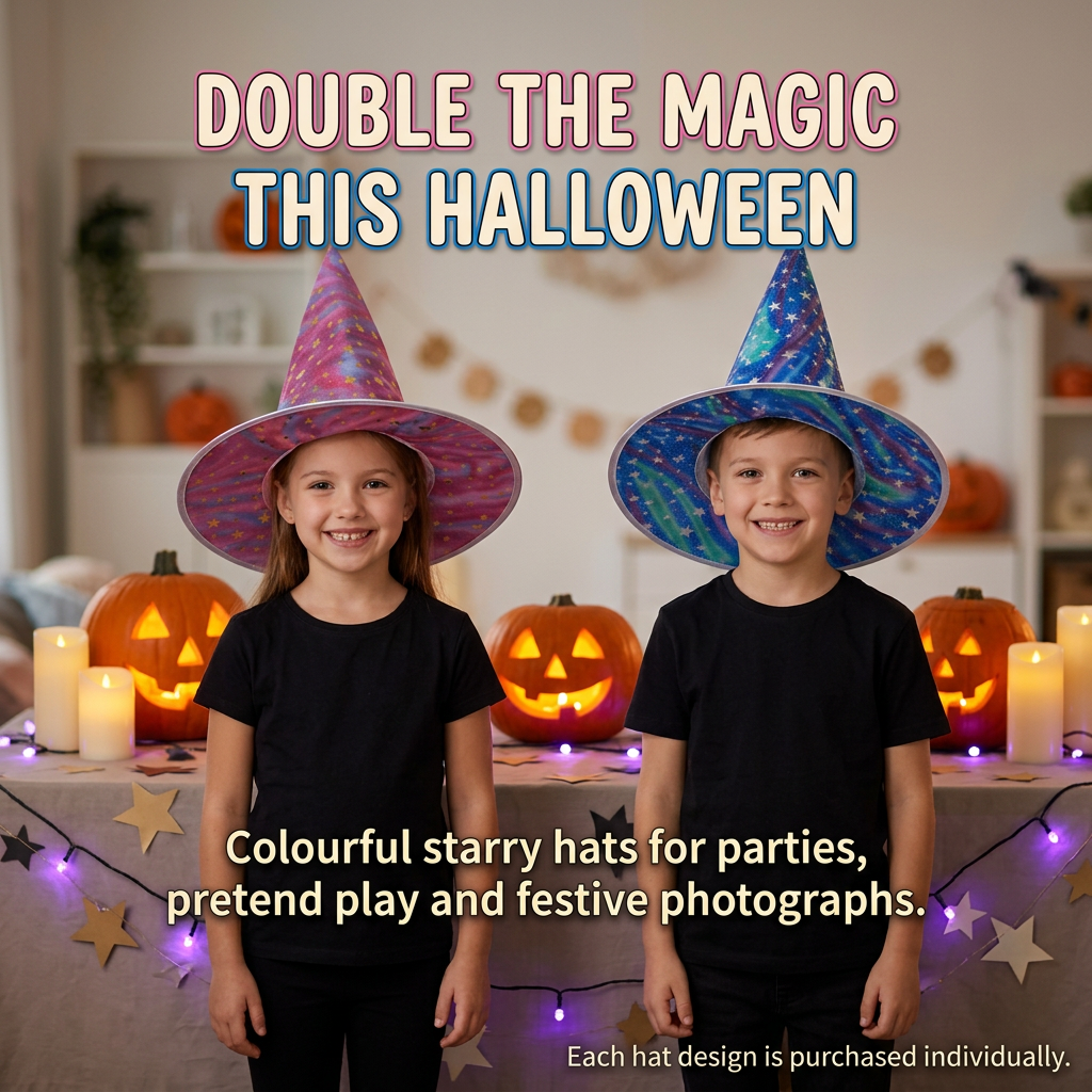 Mystic Star Witch Hat Kids Blue