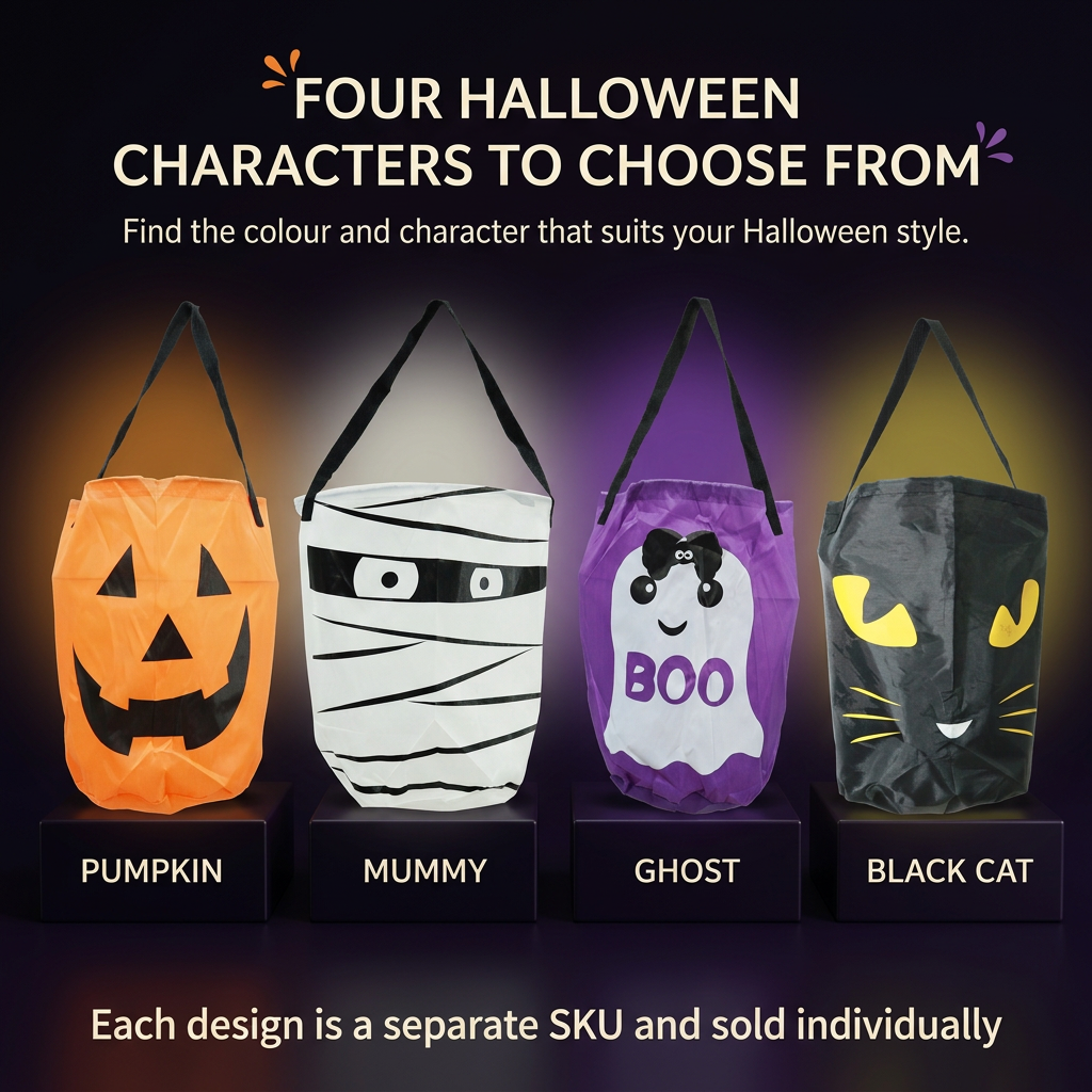 Halloween Bucket Bag 33cm Orange