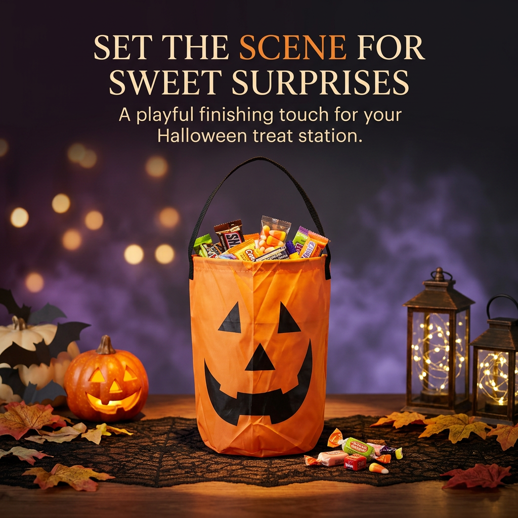 Halloween Bucket Bag 33cm Orange