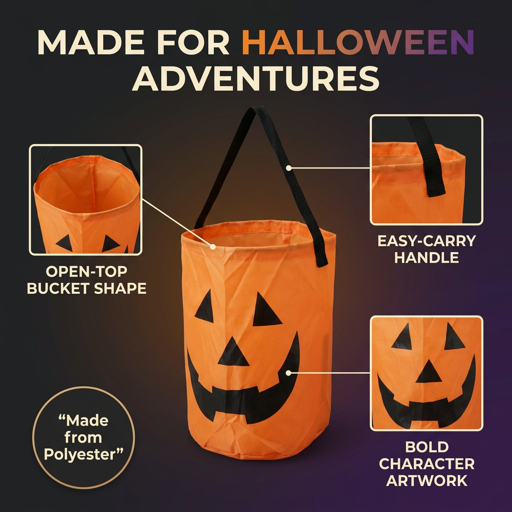 Halloween Bucket Bag 33cm Black