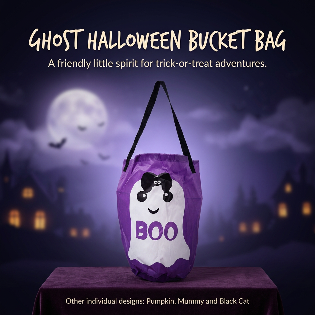Halloween Bucket Bag 33cm Purple
