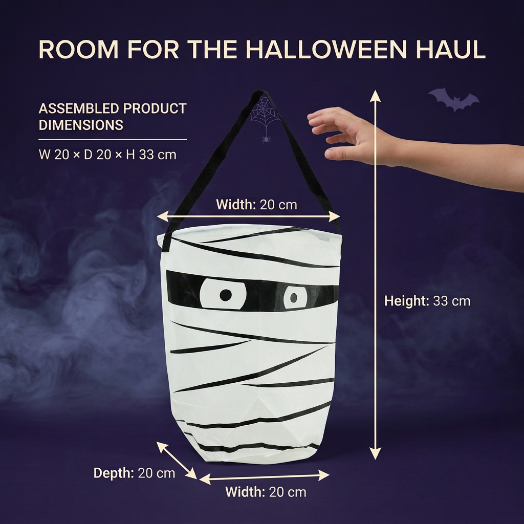 Halloween Bucket Bag 33cm White